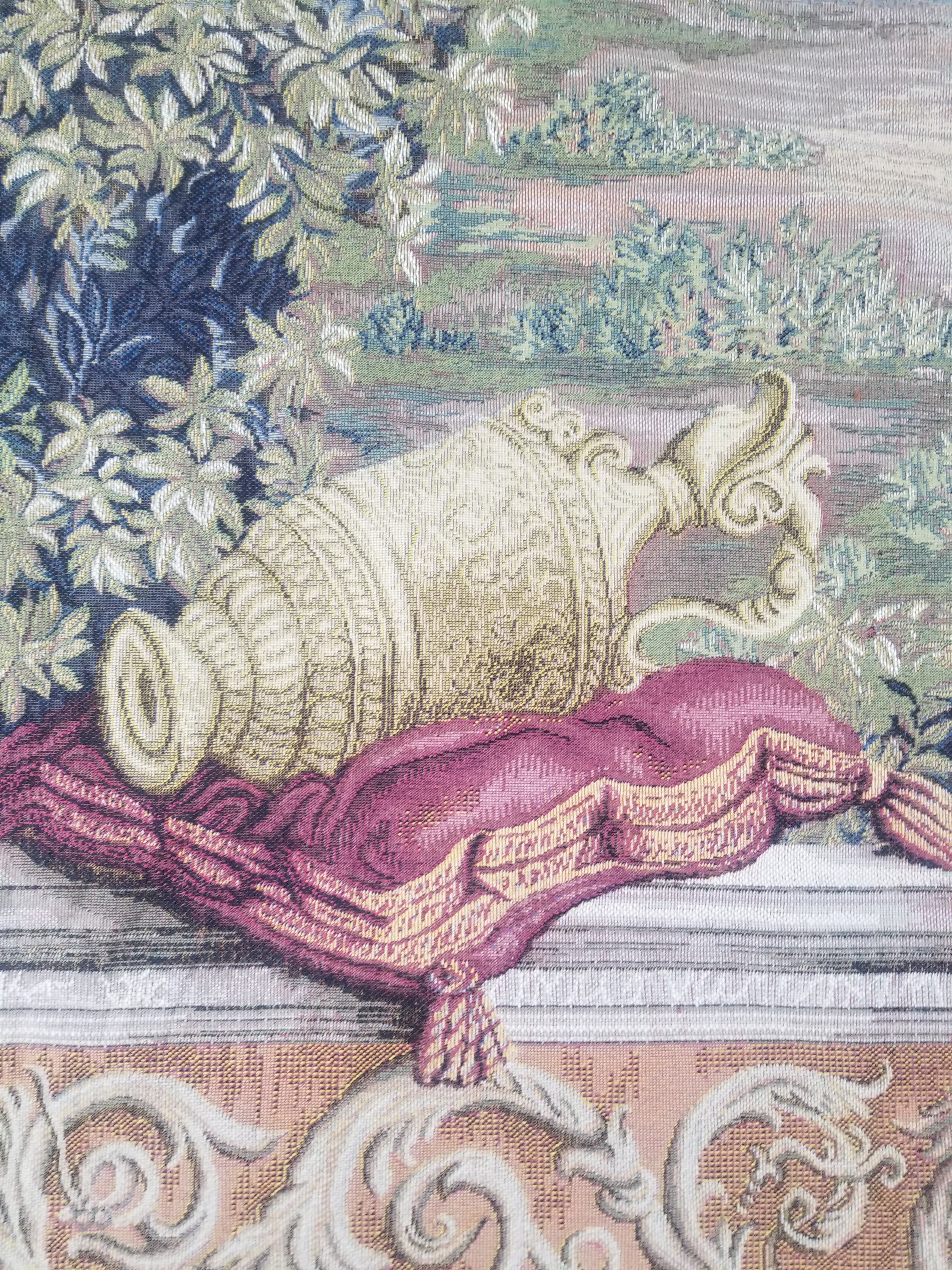 Vintage French Verdure Scene Wall Hanging Tapestry 190x143cm