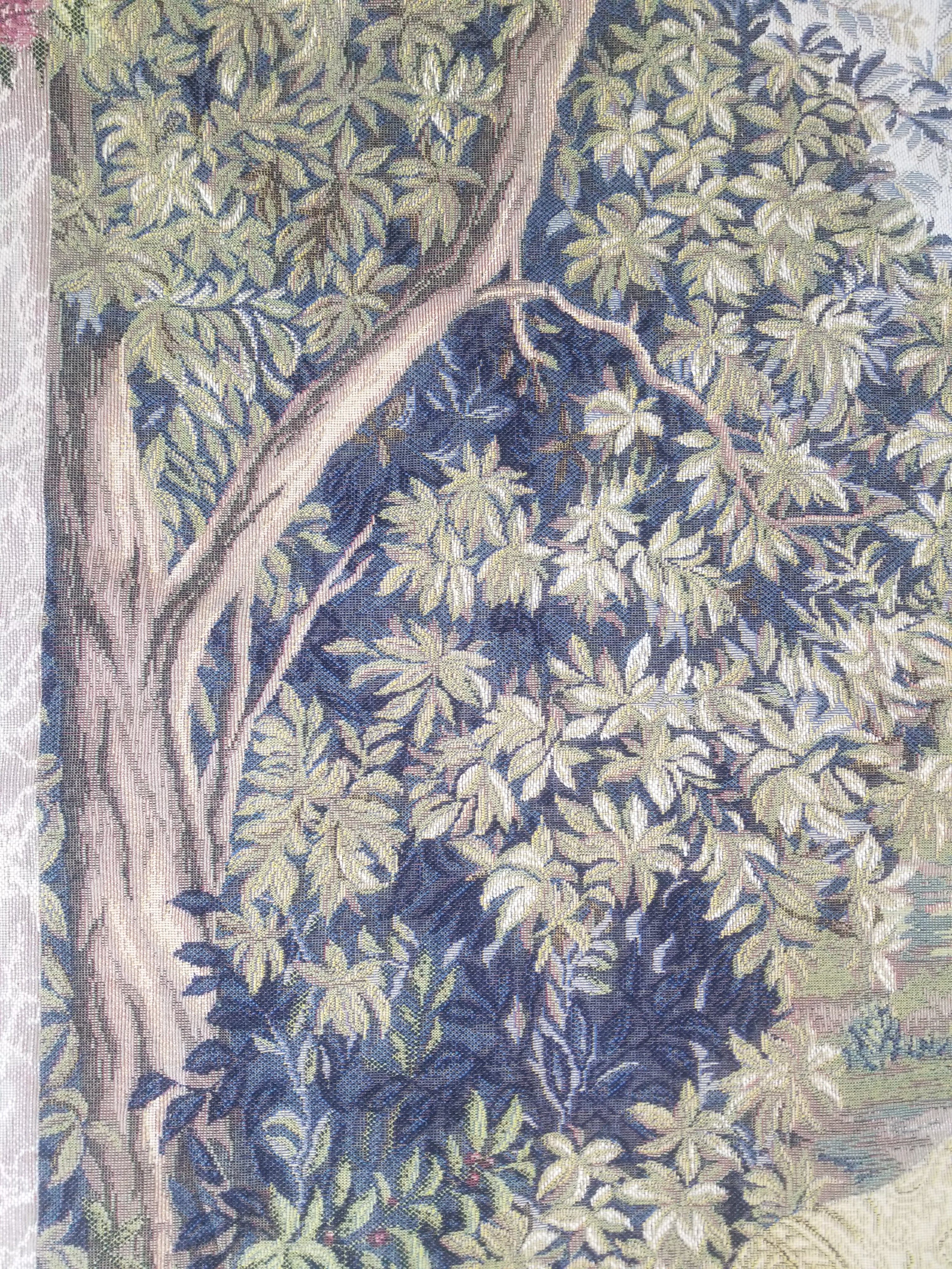 Vintage French Verdure Scene Wall Hanging Tapestry 190x143cm