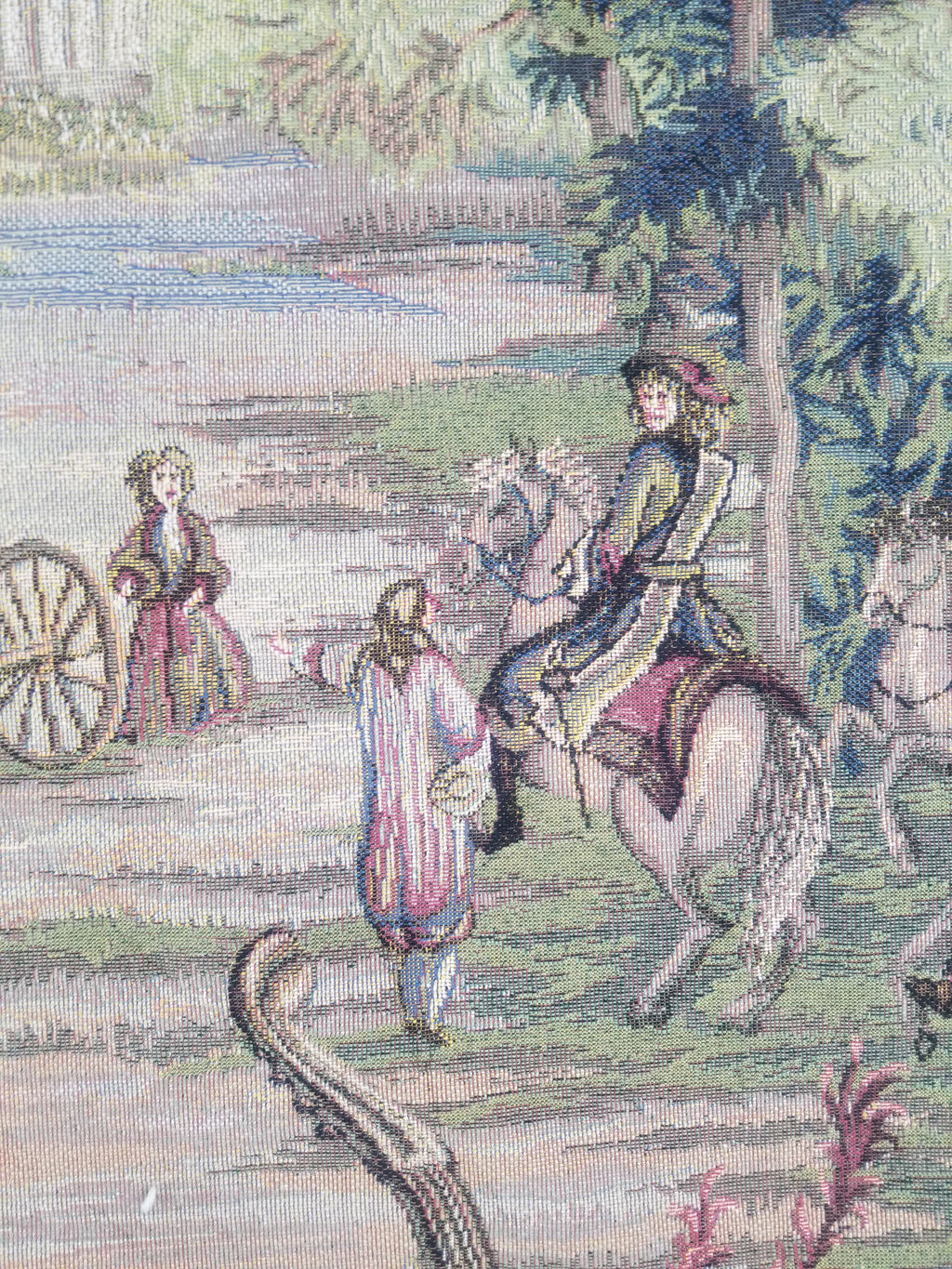 Vintage French Verdure Scene Wall Hanging Tapestry 190x143cm