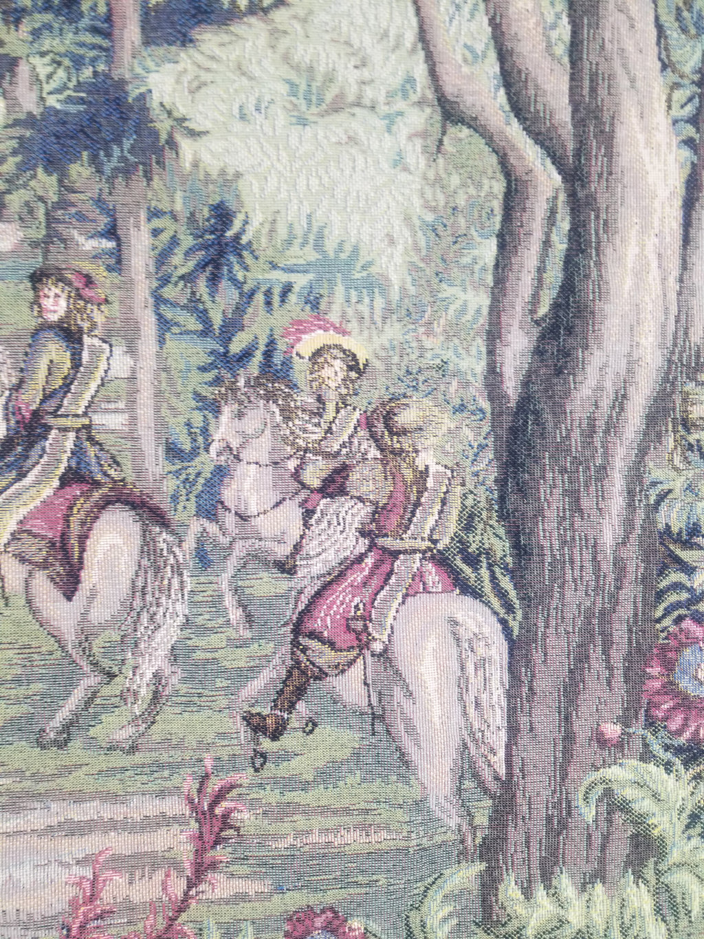 Vintage French Verdure Scene Wall Hanging Tapestry 190x143cm