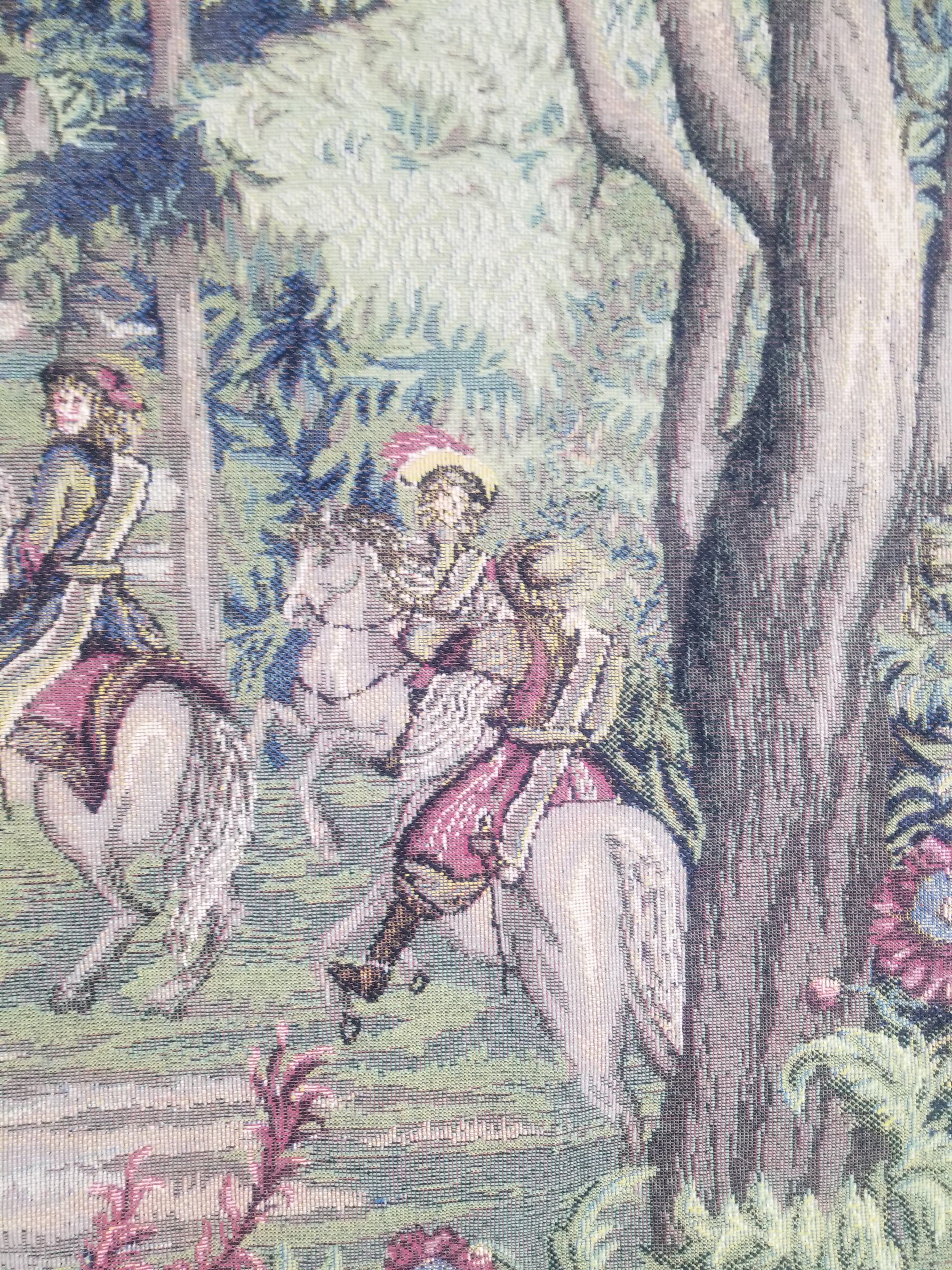 Vintage French Verdure Scene Wall Hanging Tapestry 190x143cm