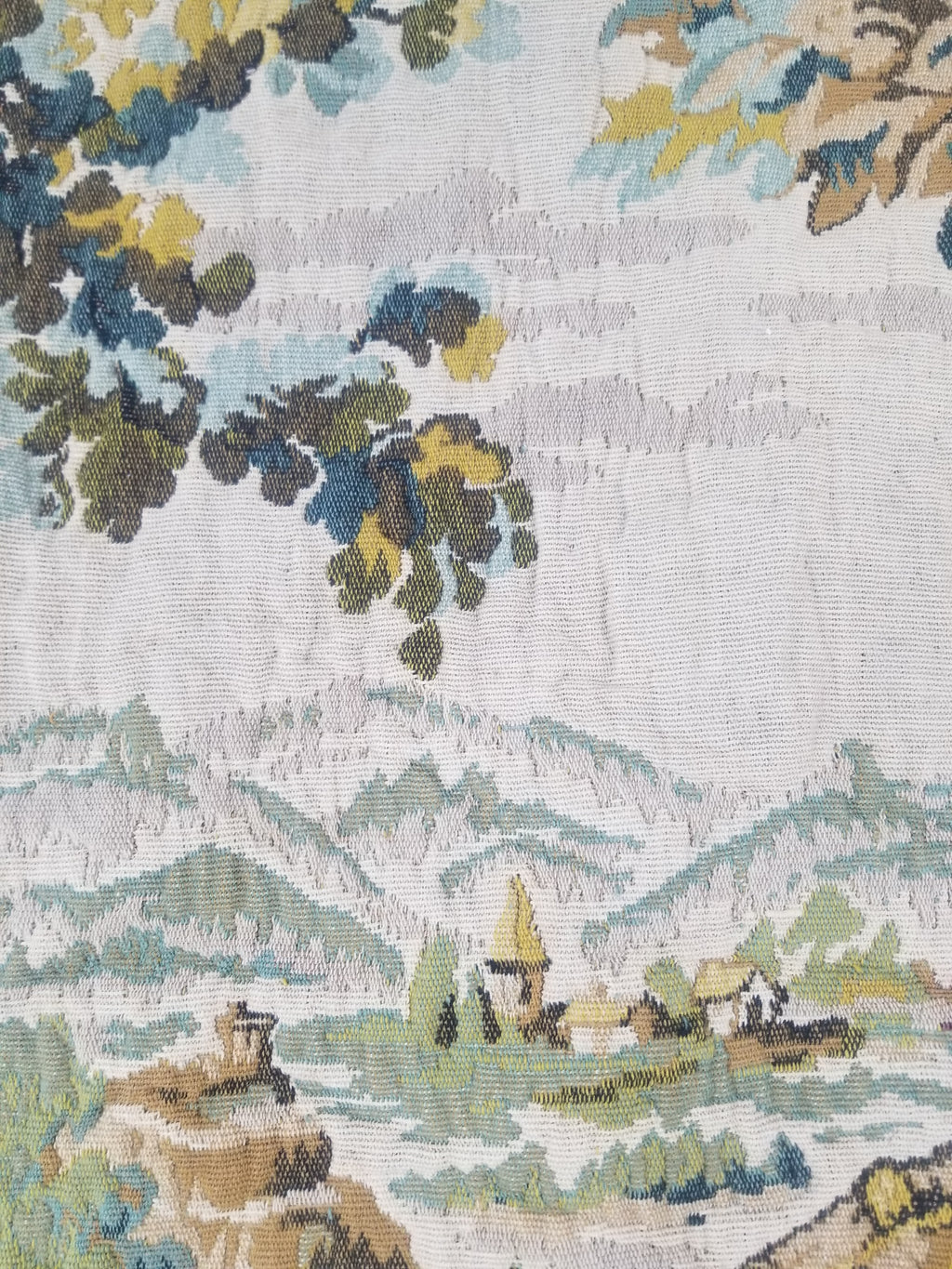 Vintage French Verdure Scene Wall Hanging Tapestry 194x114cm