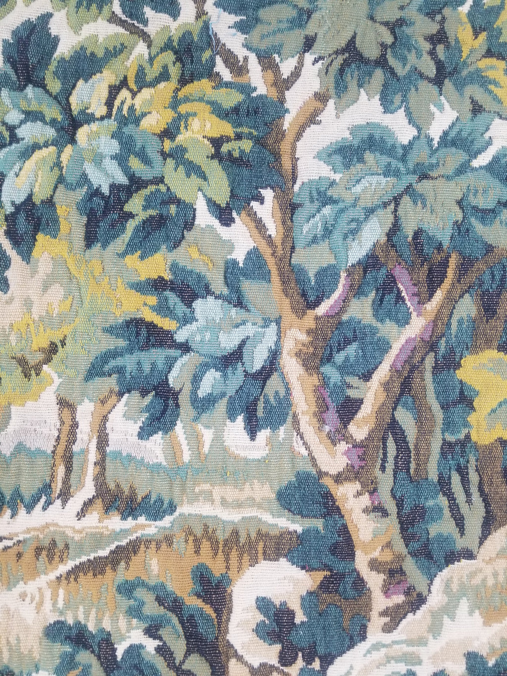 Vintage French Verdure Scene Wall Hanging Tapestry 194x114cm