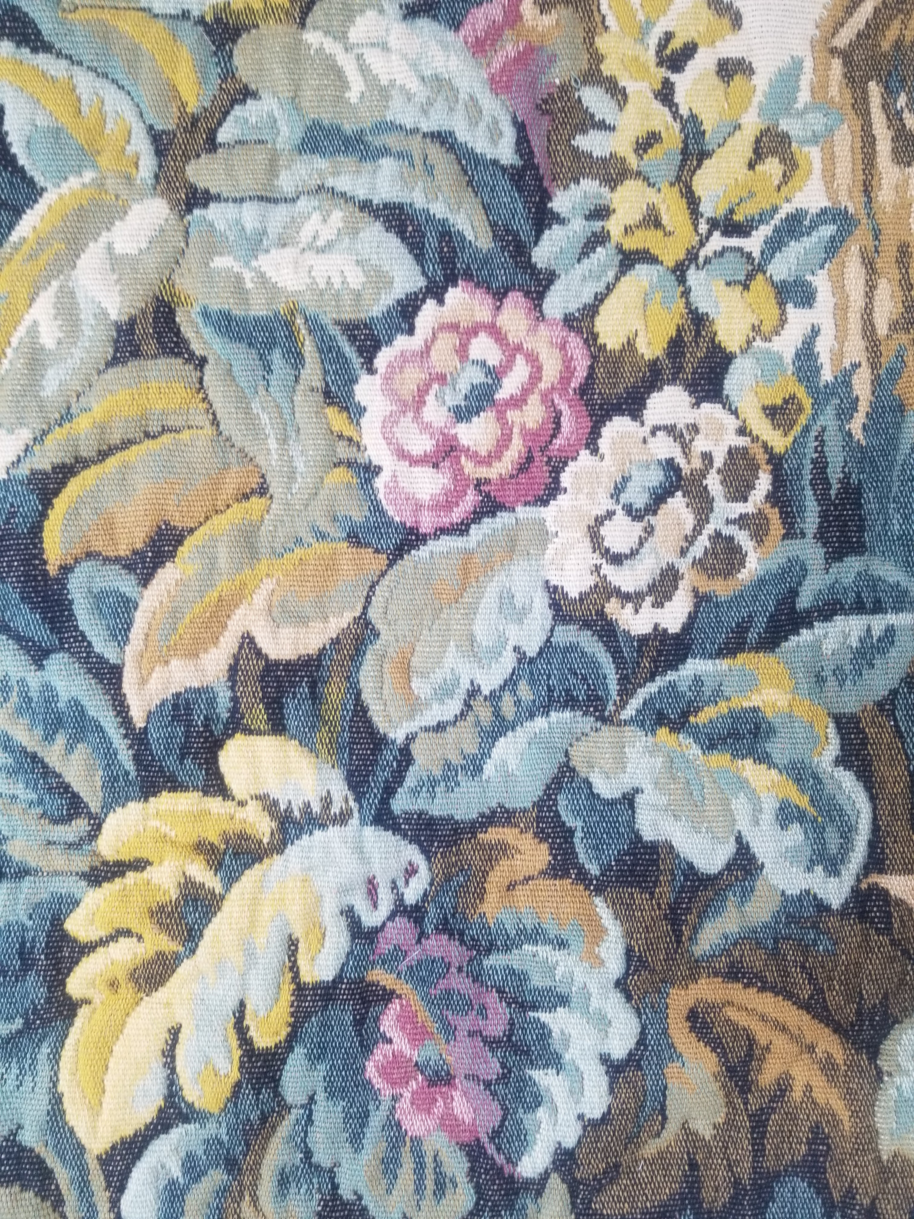 Vintage French Verdure Scene Wall Hanging Tapestry 194x114cm