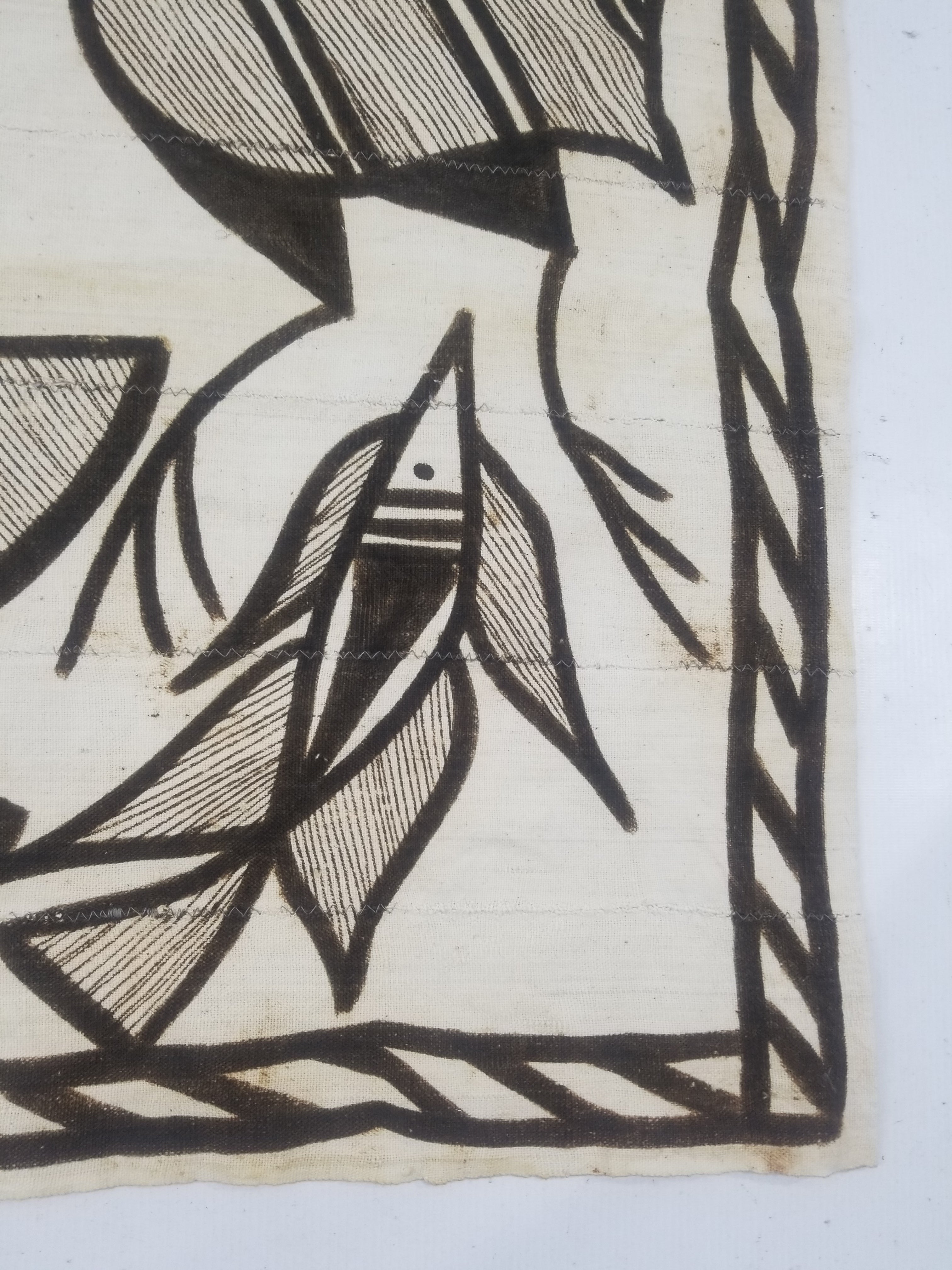 Vintage African Korhogo Senufo Mudcloth Tribal Art Tapestry 124x79cm