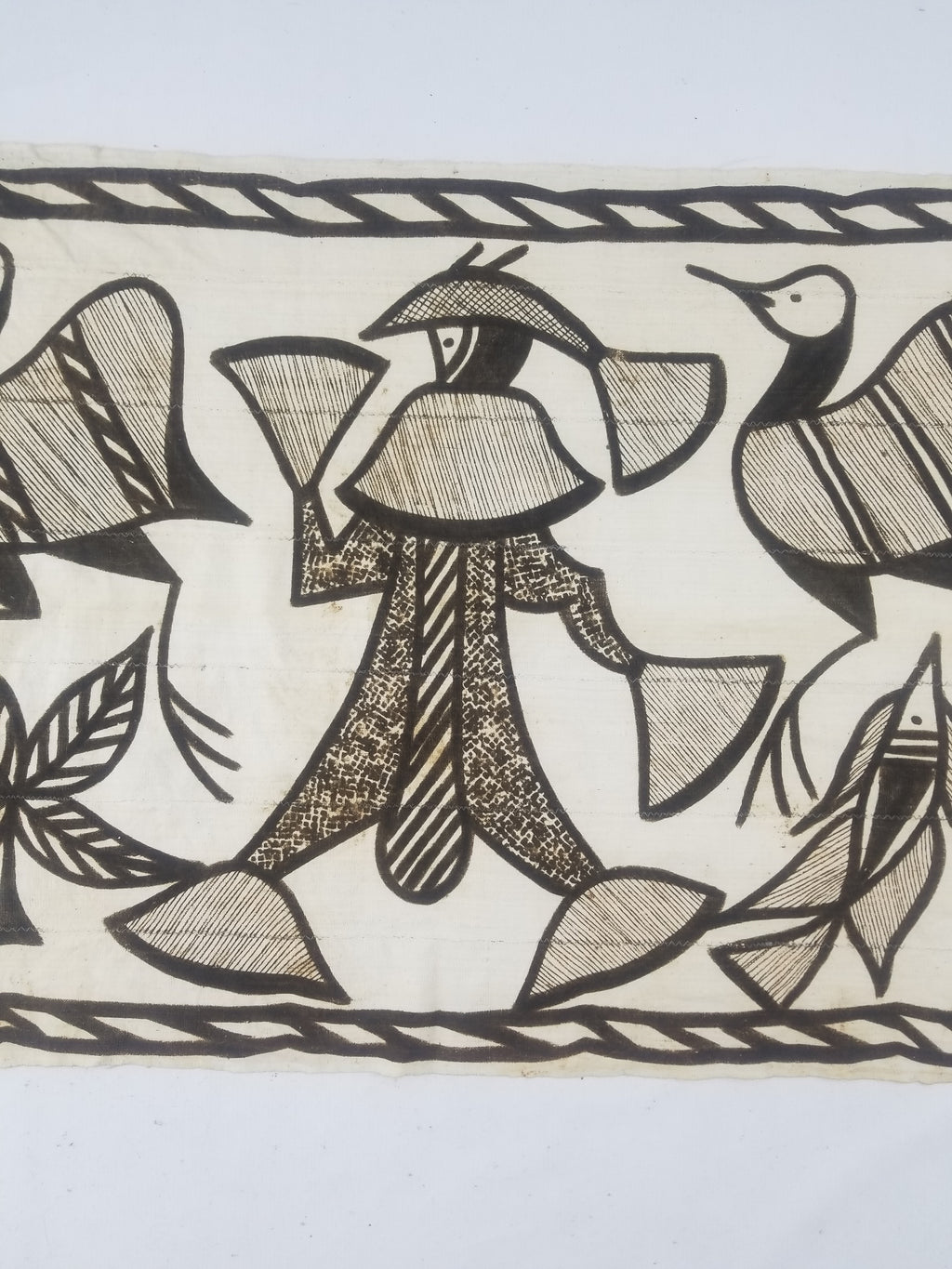 Vintage African Korhogo Senufo Mudcloth Tribal Art Tapestry 124x79cm