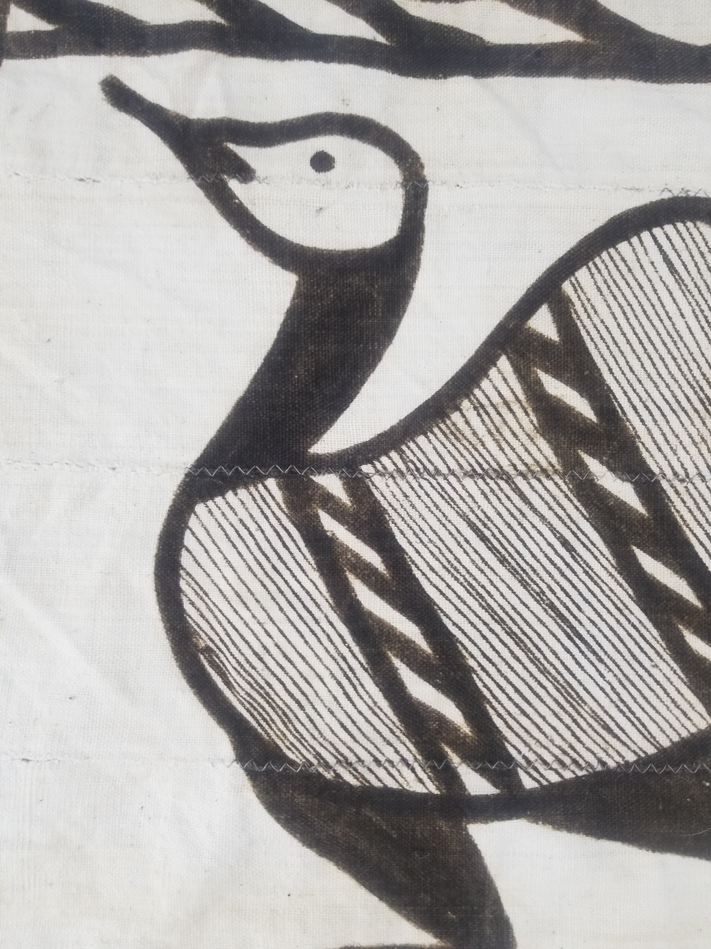 Vintage African Korhogo Senufo Mudcloth Tribal Art Tapestry 124x79cm