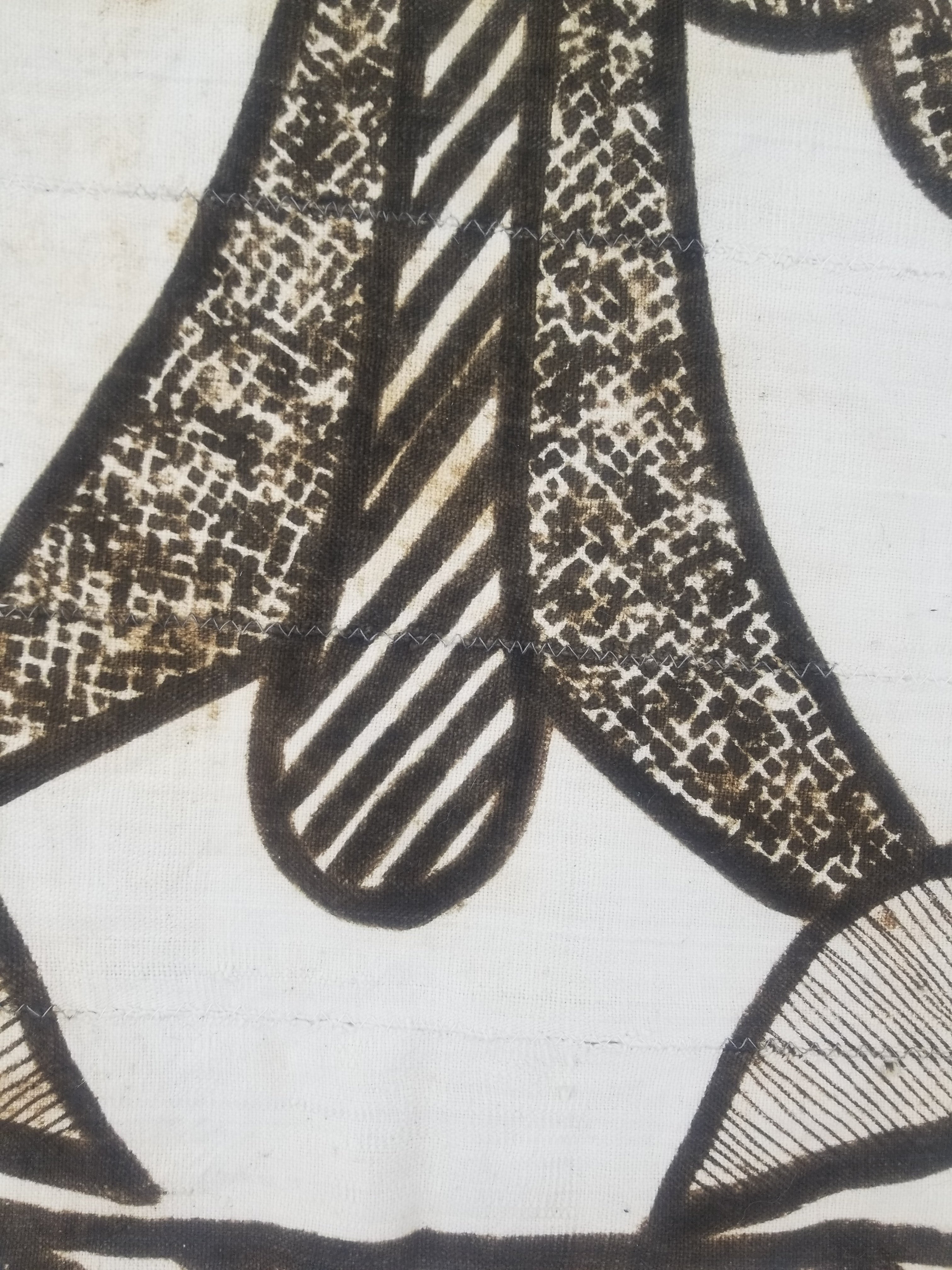 Vintage African Korhogo Senufo Mudcloth Tribal Art Tapestry 124x79cm