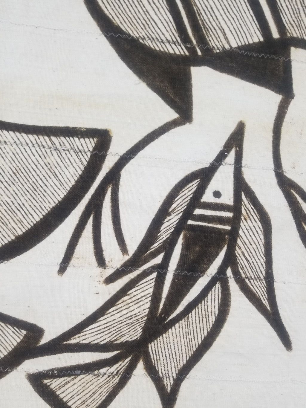 Vintage African Korhogo Senufo Mudcloth Tribal Art Tapestry 124x79cm