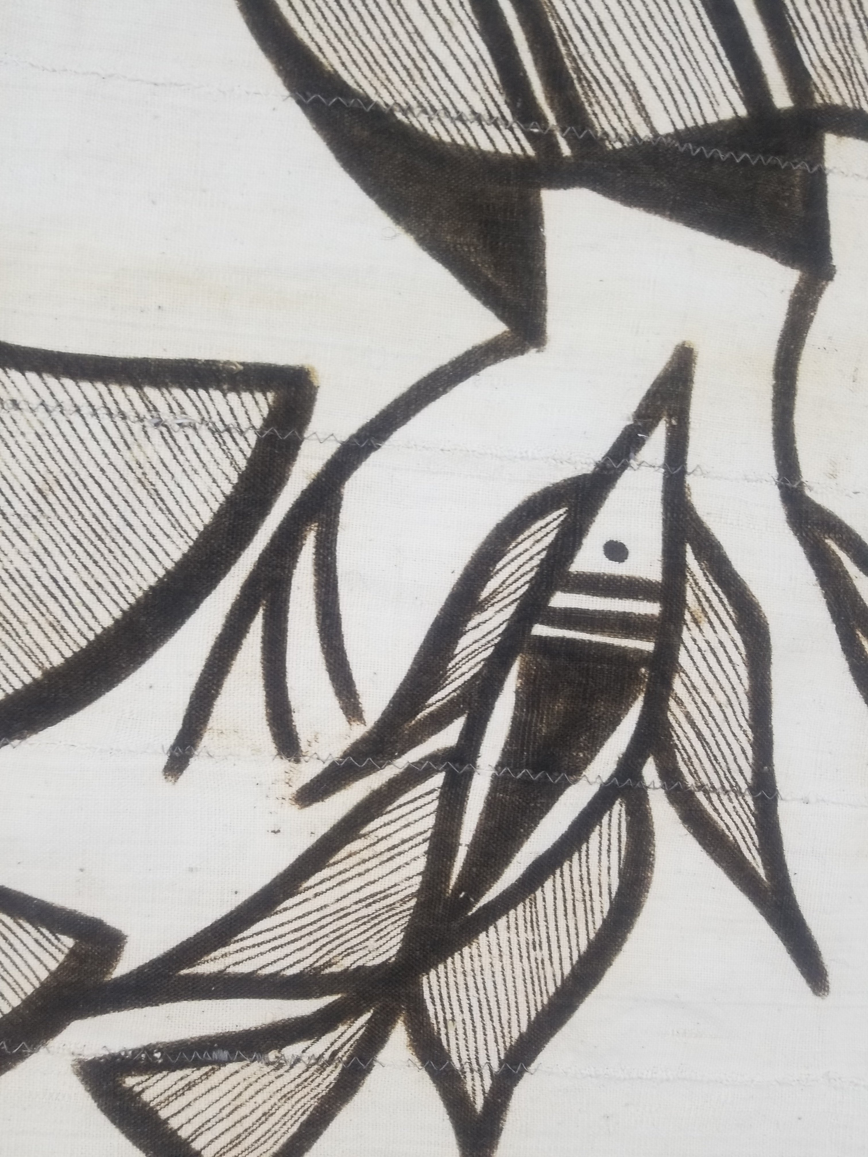 Vintage African Korhogo Senufo Mudcloth Tribal Art Tapestry 124x79cm