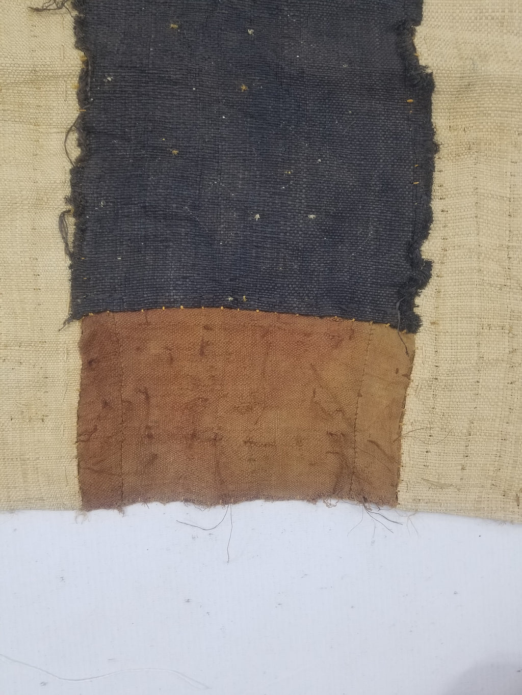 Vintage African Handwoven Kuba Textile Runner 89x40cm