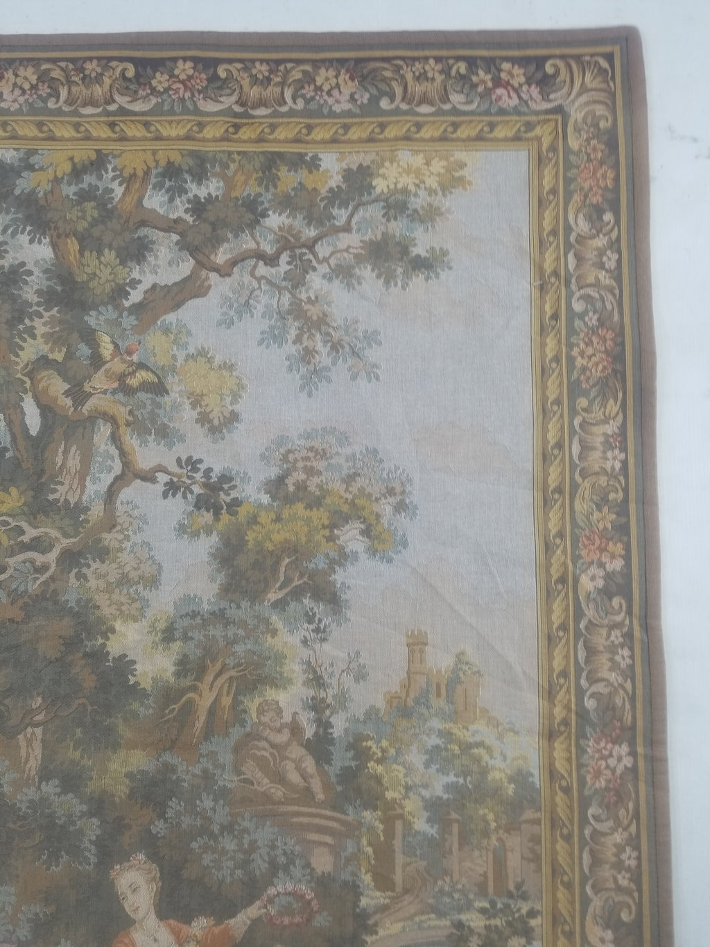 Vintage French Romantic Scene Wall Hanging Tapestry 137x92cm