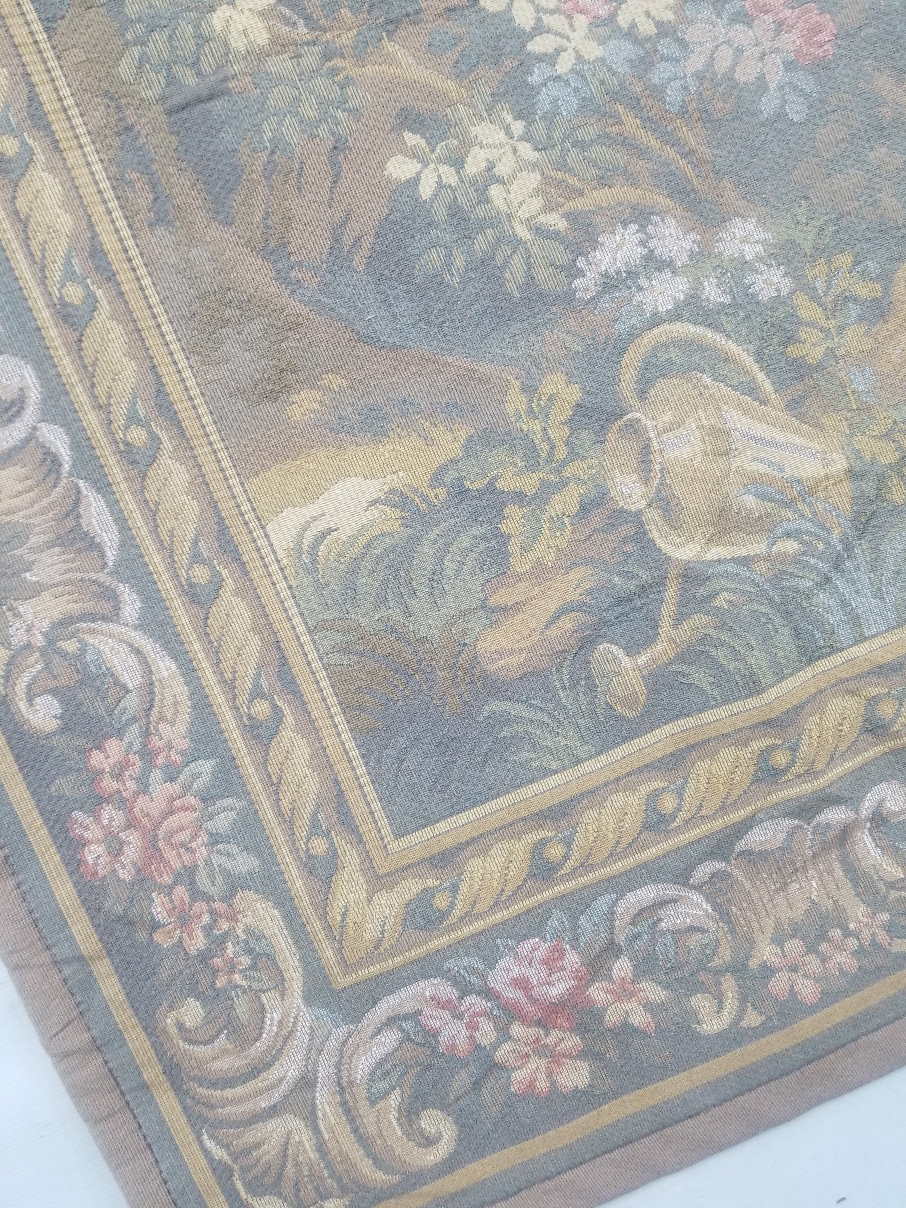 Vintage French Romantic Scene Wall Hanging Tapestry 137x92cm