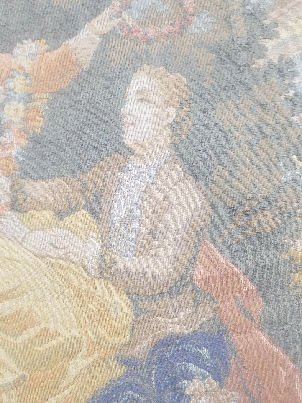 Vintage French Romantic Scene Wall Hanging Tapestry 137x92cm