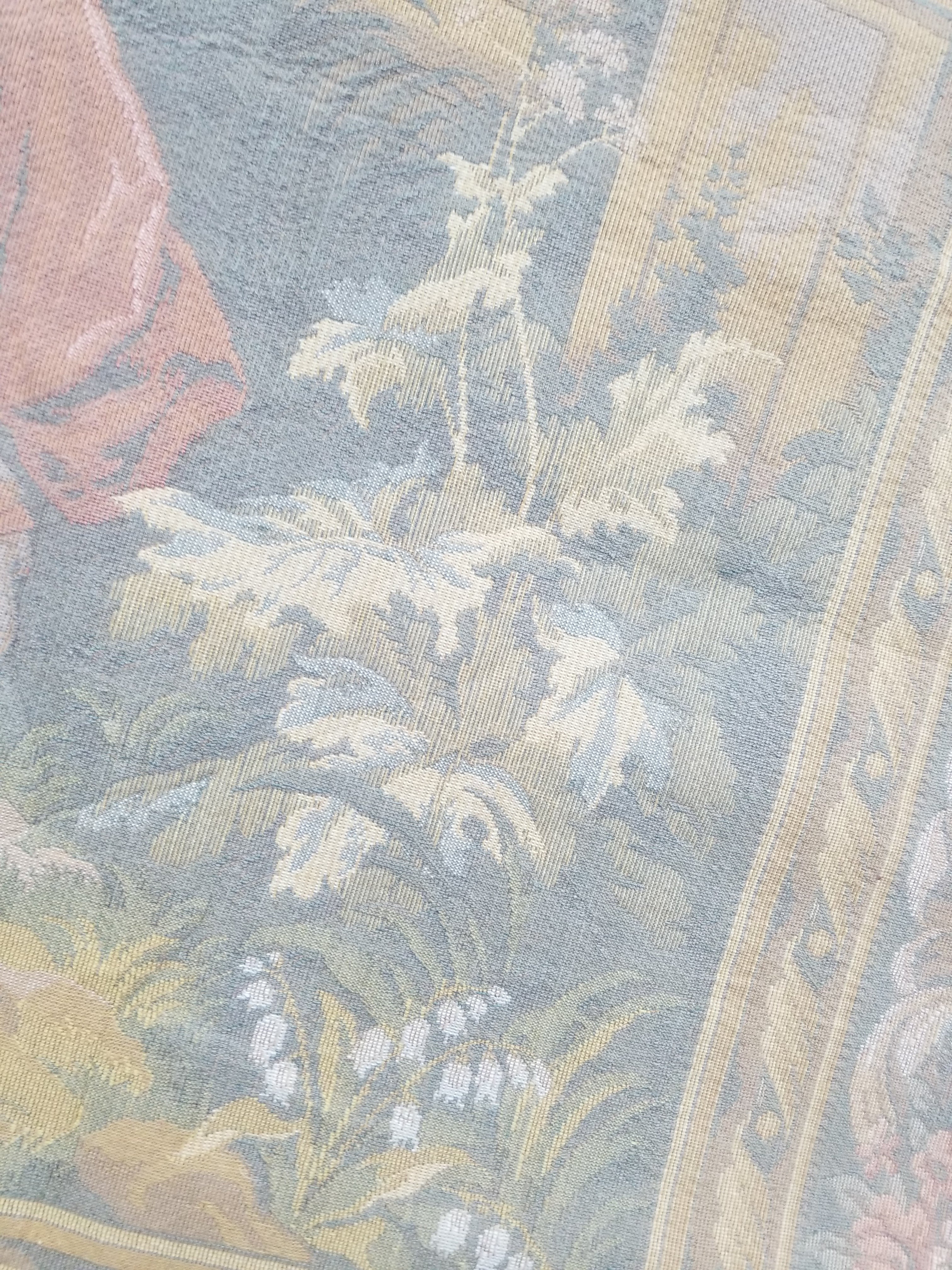 Vintage French Romantic Scene Wall Hanging Tapestry 137x92cm