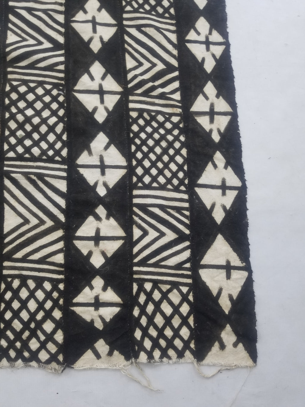 Vintage African Mudcloth Black & White Tribal Textile 166x121cm