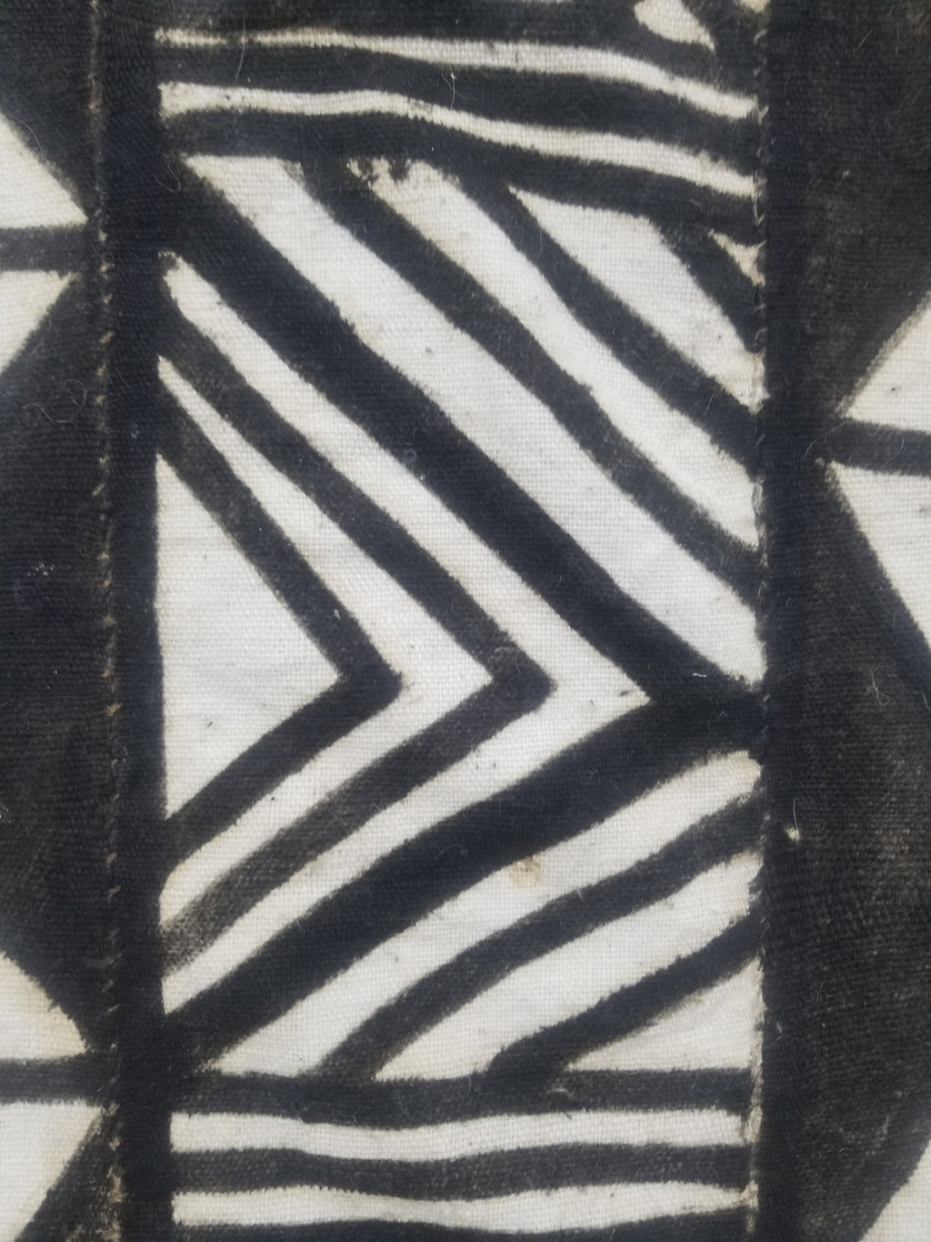 Vintage African Mudcloth Black & White Tribal Textile 166x121cm