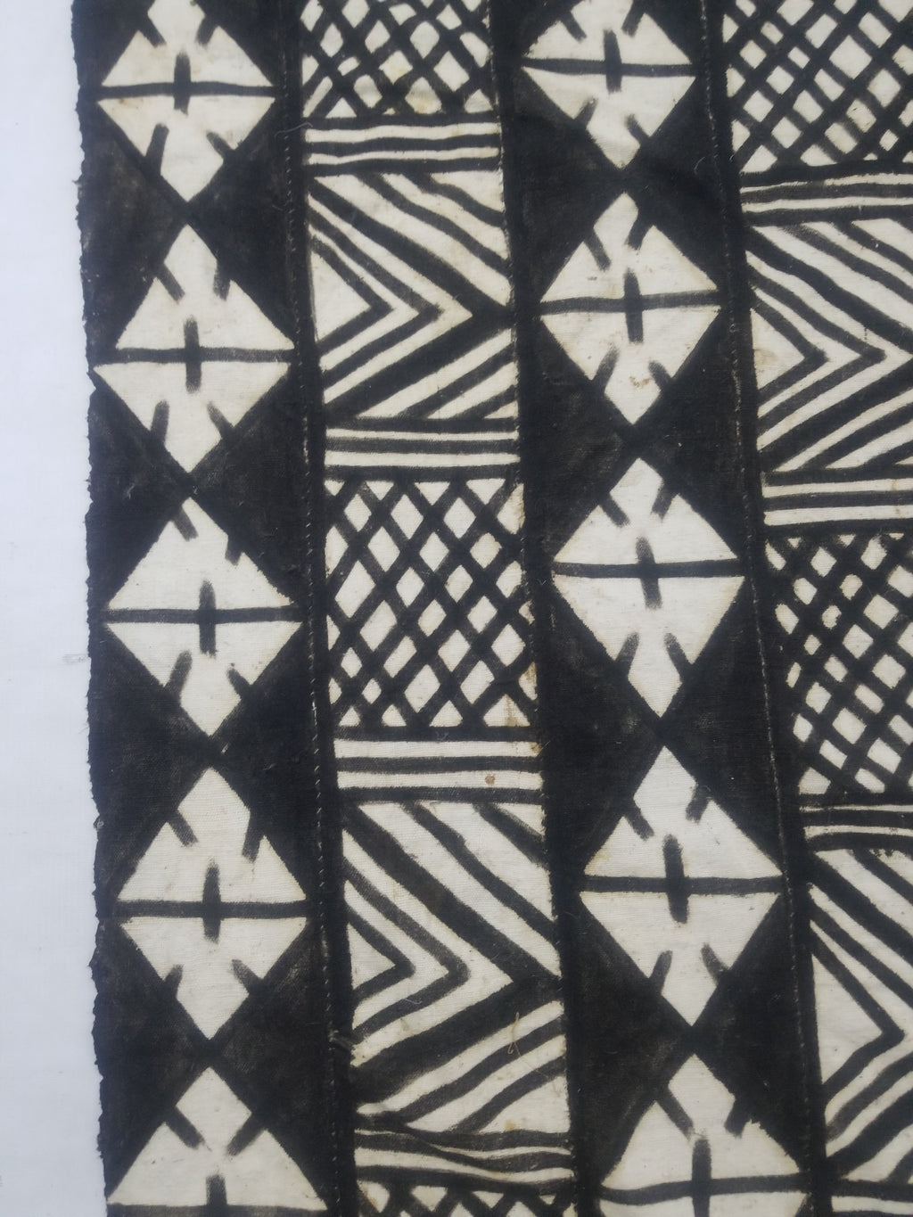 Vintage African Mudcloth Black & White Tribal Textile 166x121cm