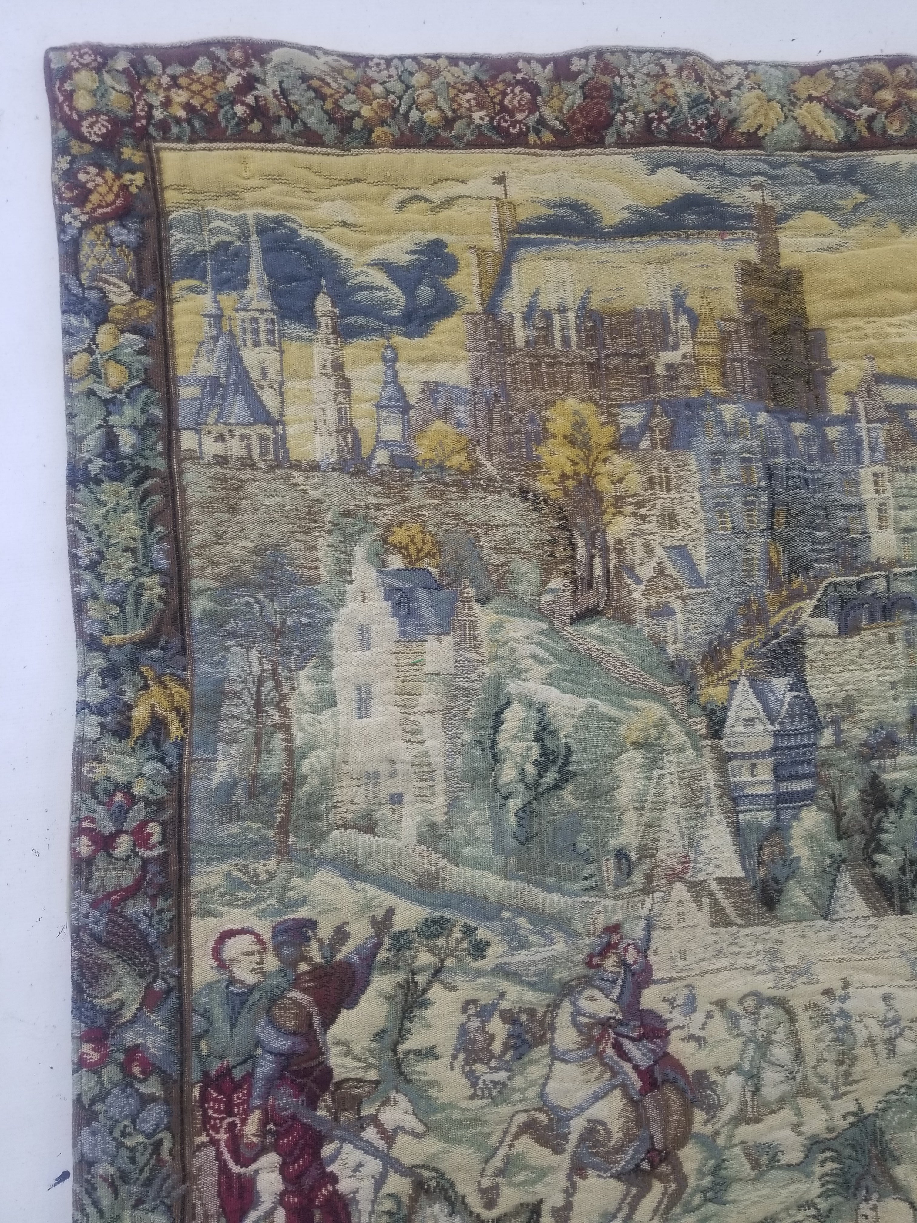 Vintage French The Royal Hunt Scene Wall Hanging Tapestry 201x126cm