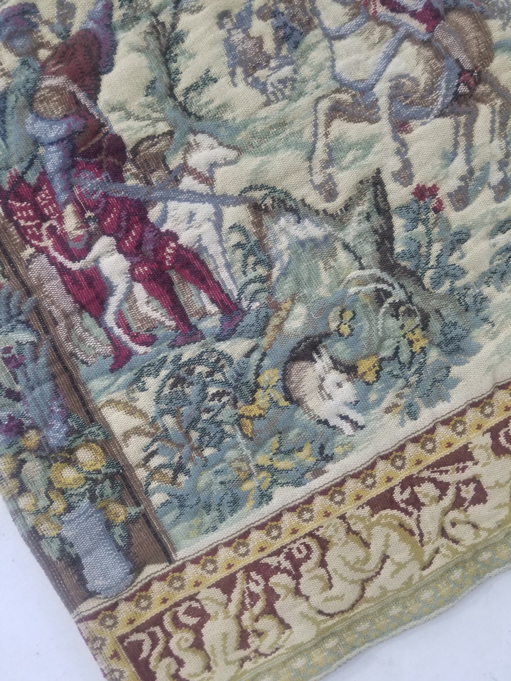 Vintage French The Royal Hunt Scene Wall Hanging Tapestry 201x126cm