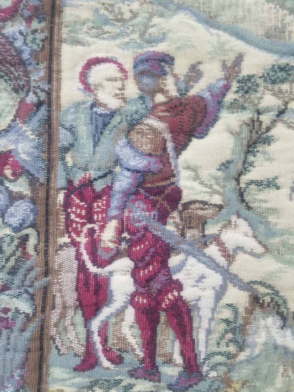 Vintage French The Royal Hunt Scene Wall Hanging Tapestry 201x126cm