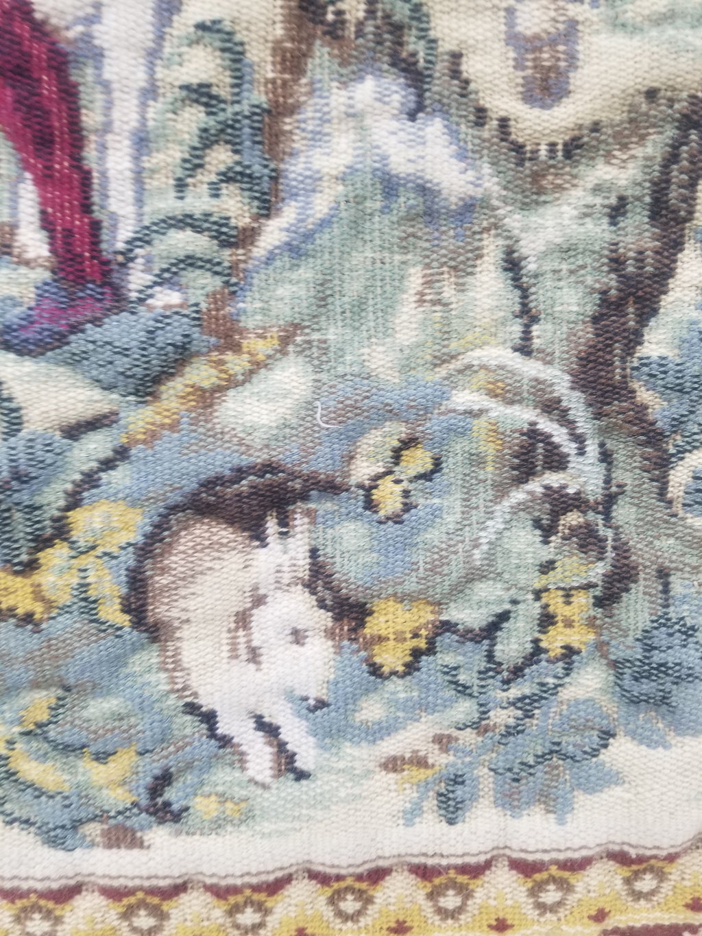 Vintage French The Royal Hunt Scene Wall Hanging Tapestry 201x126cm