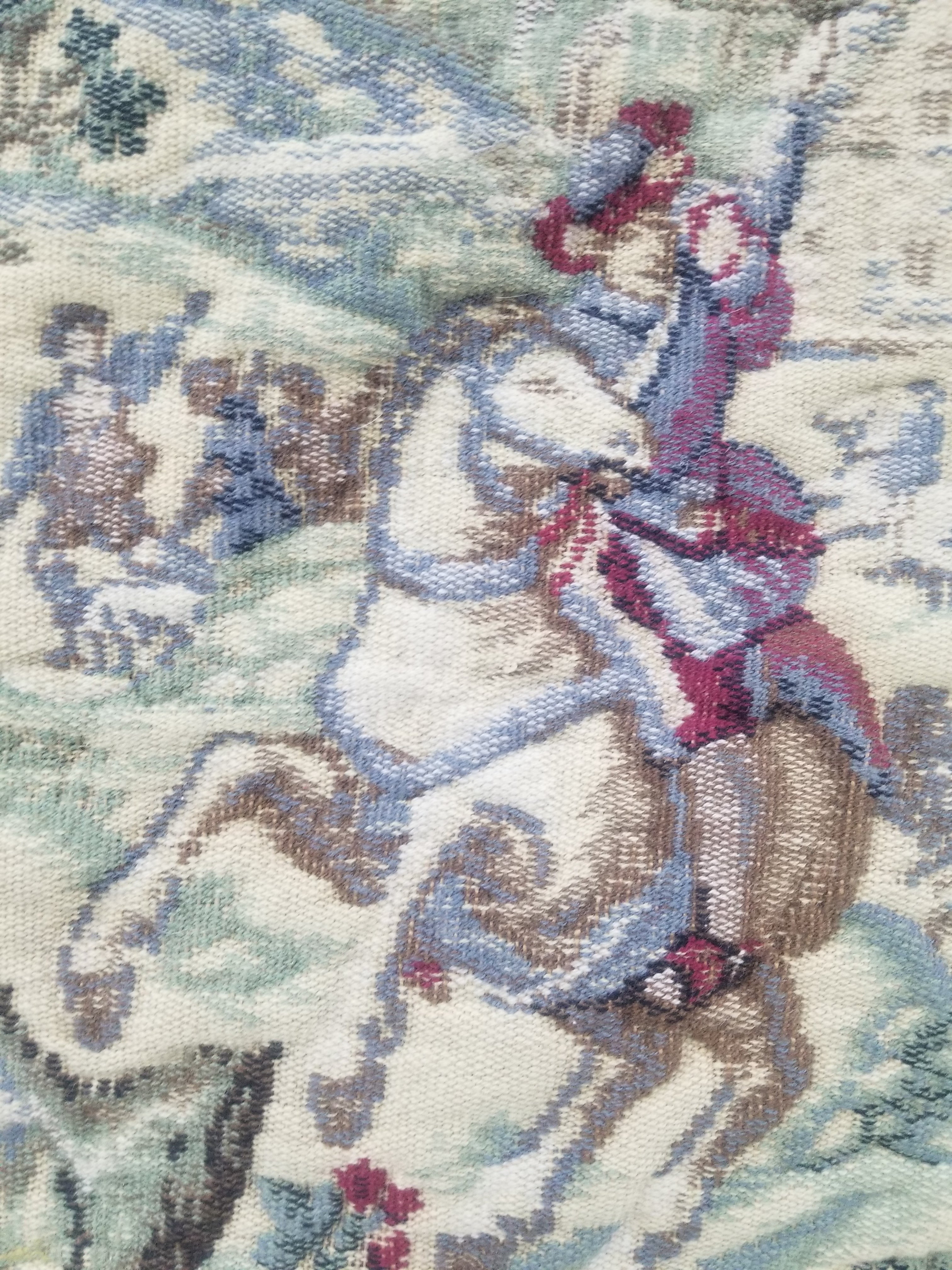Vintage French The Royal Hunt Scene Wall Hanging Tapestry 201x126cm