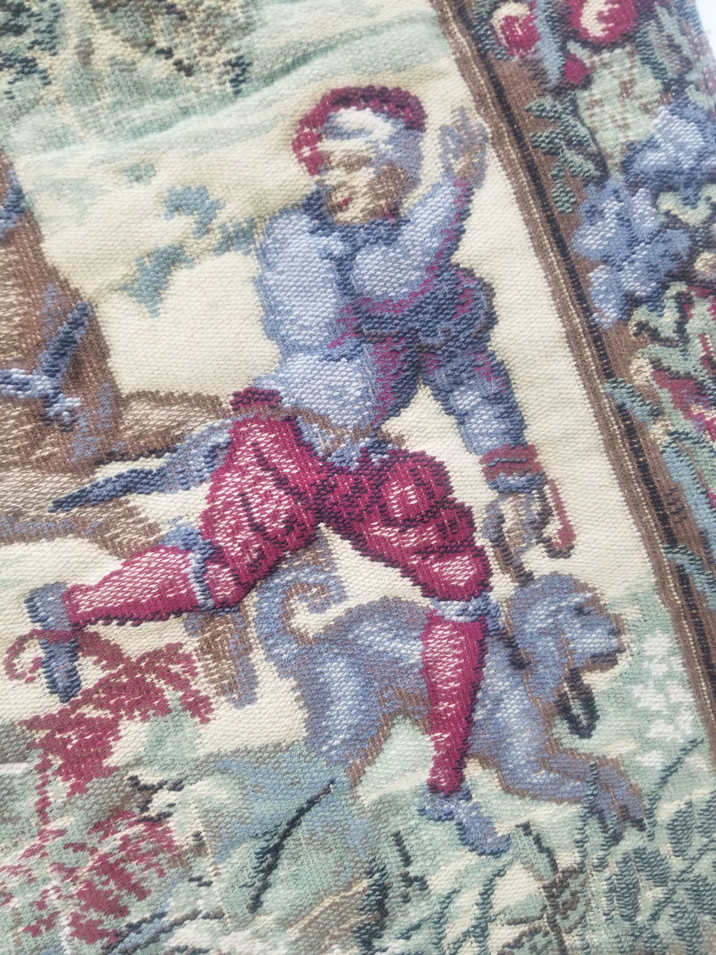 Vintage French The Royal Hunt Scene Wall Hanging Tapestry 201x126cm