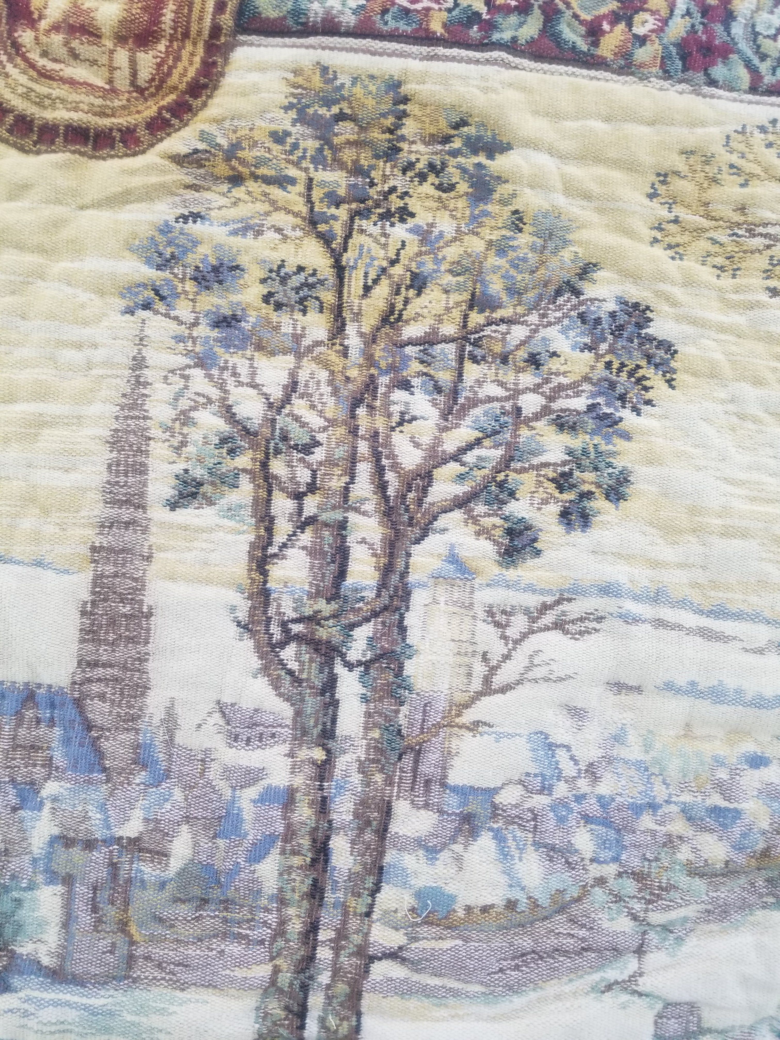 Vintage French The Royal Hunt Scene Wall Hanging Tapestry 201x126cm