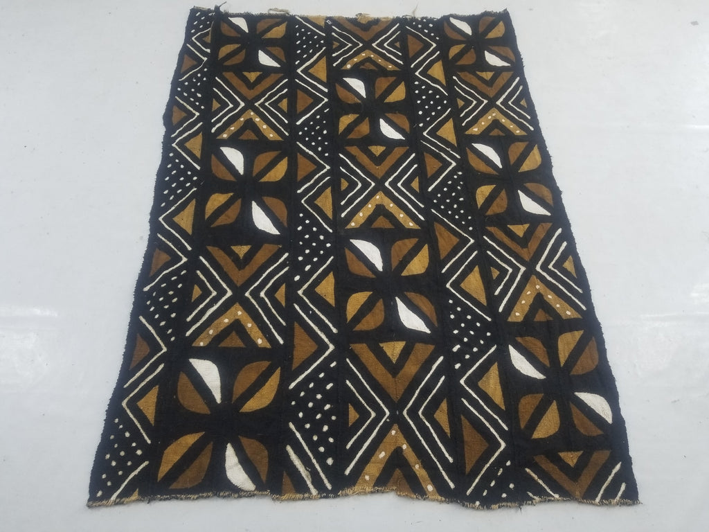 Vintage Traditional Handwoven African Mud Cloth Textile 159x114cm