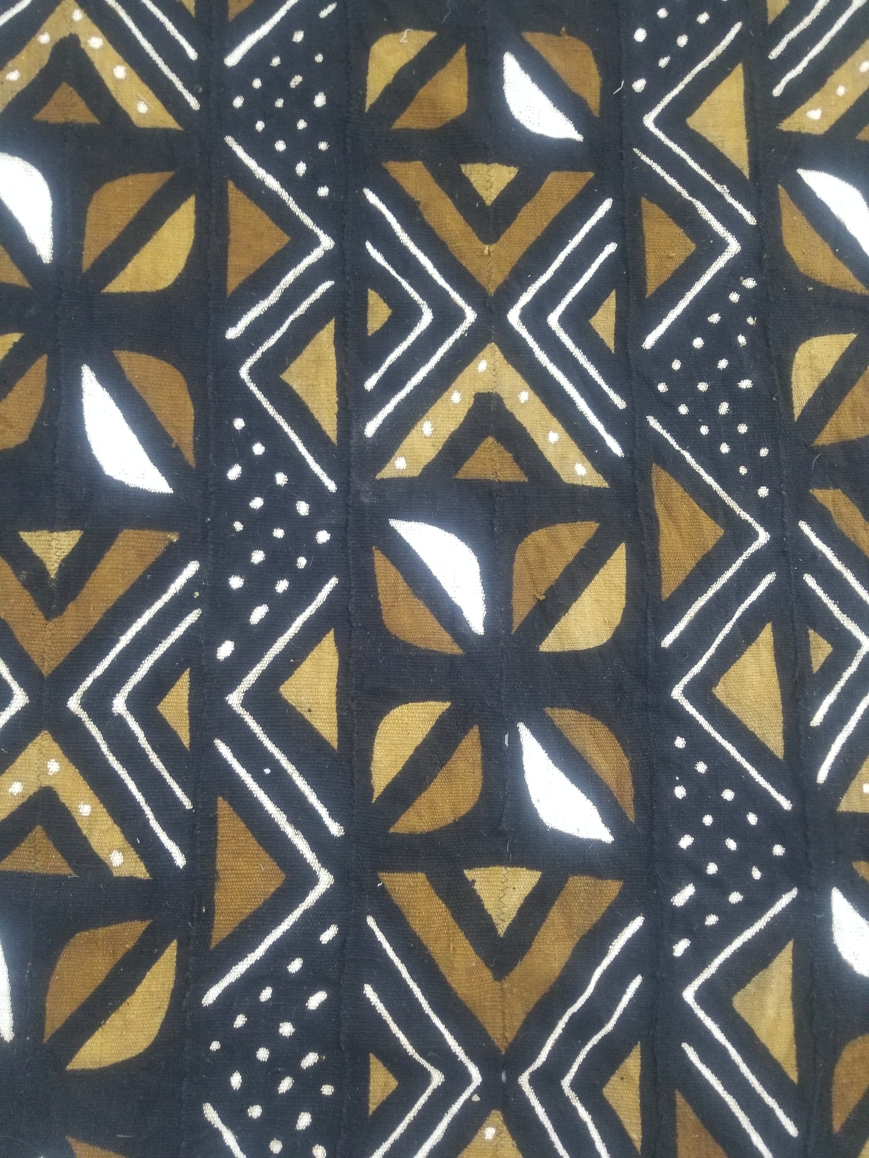 Vintage Traditional Handwoven African Mud Cloth Textile 159x114cm