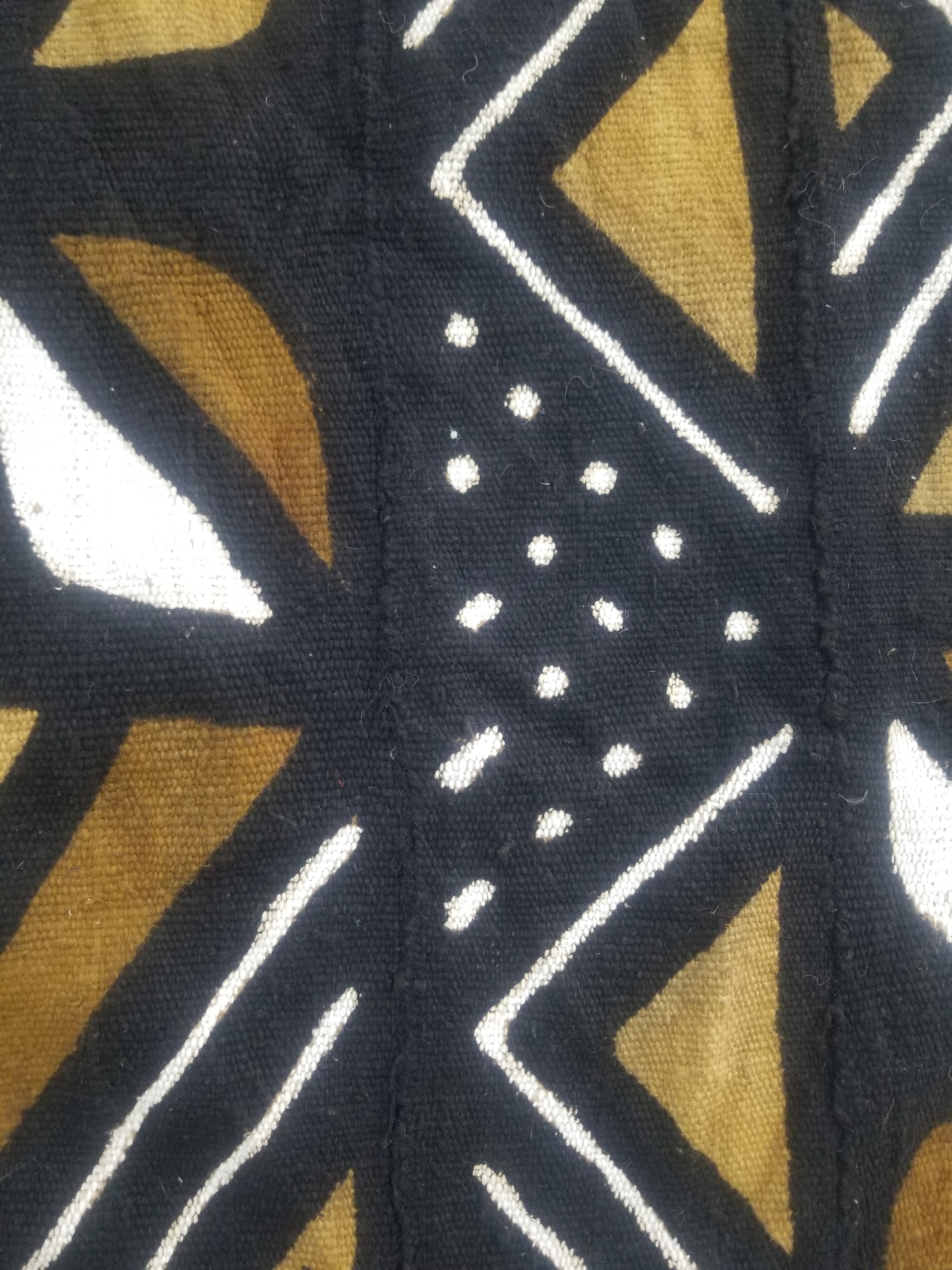 Vintage Traditional Handwoven African Mud Cloth Textile 159x114cm
