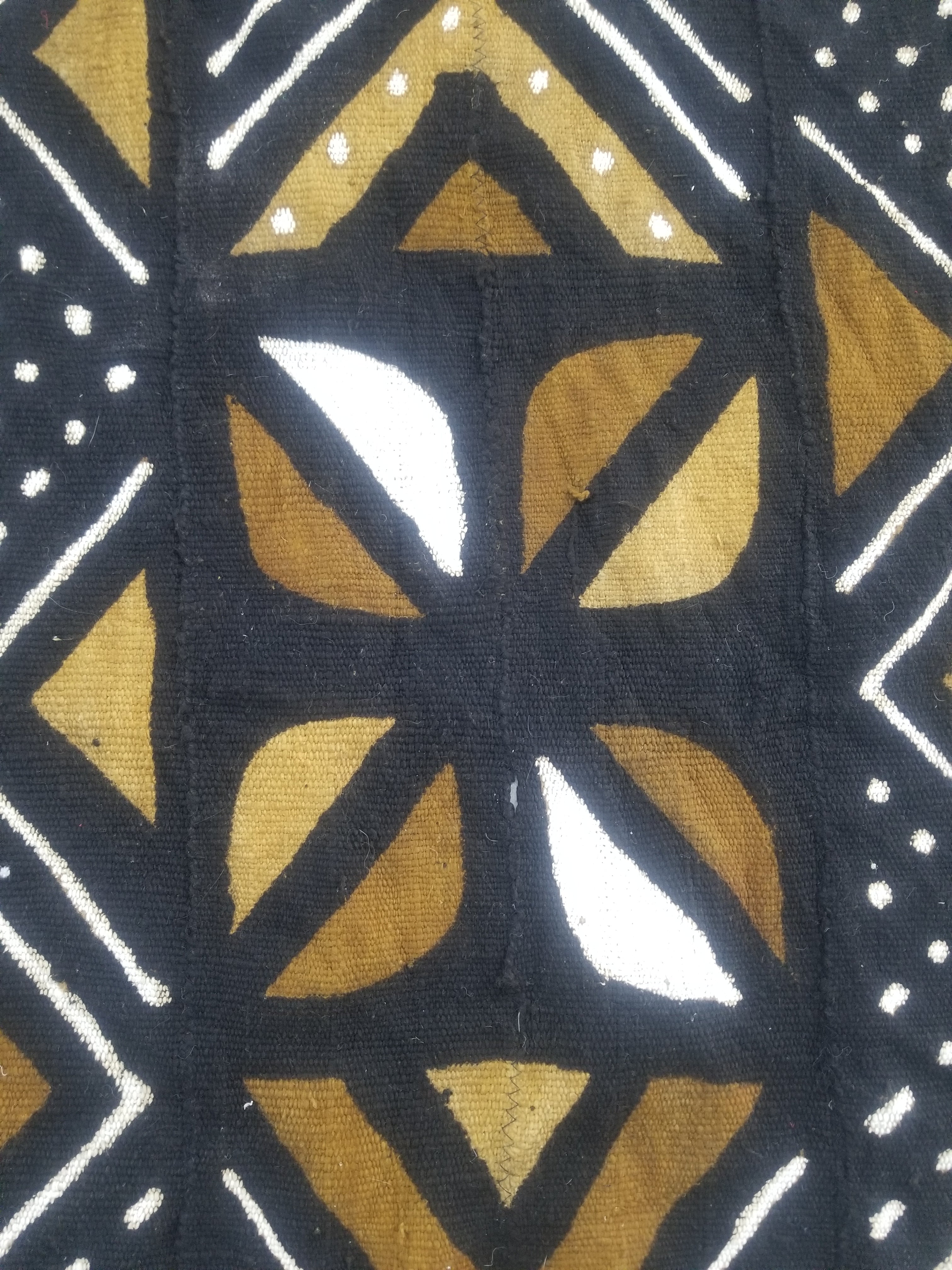Vintage Traditional Handwoven African Mud Cloth Textile 159x114cm