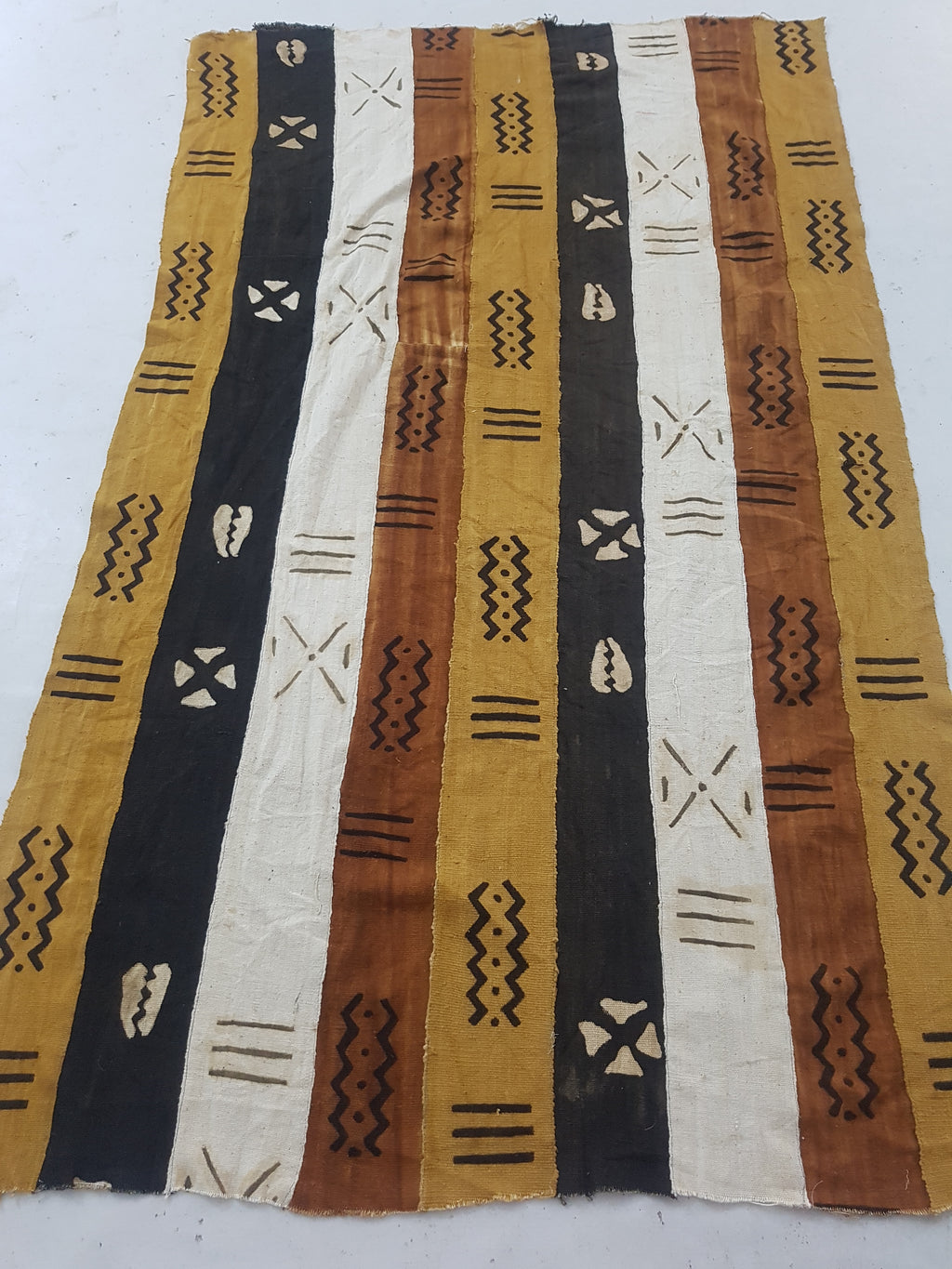 Vintage Traditional Handwoven African Mud Cloth Textile Throw 178x110cm