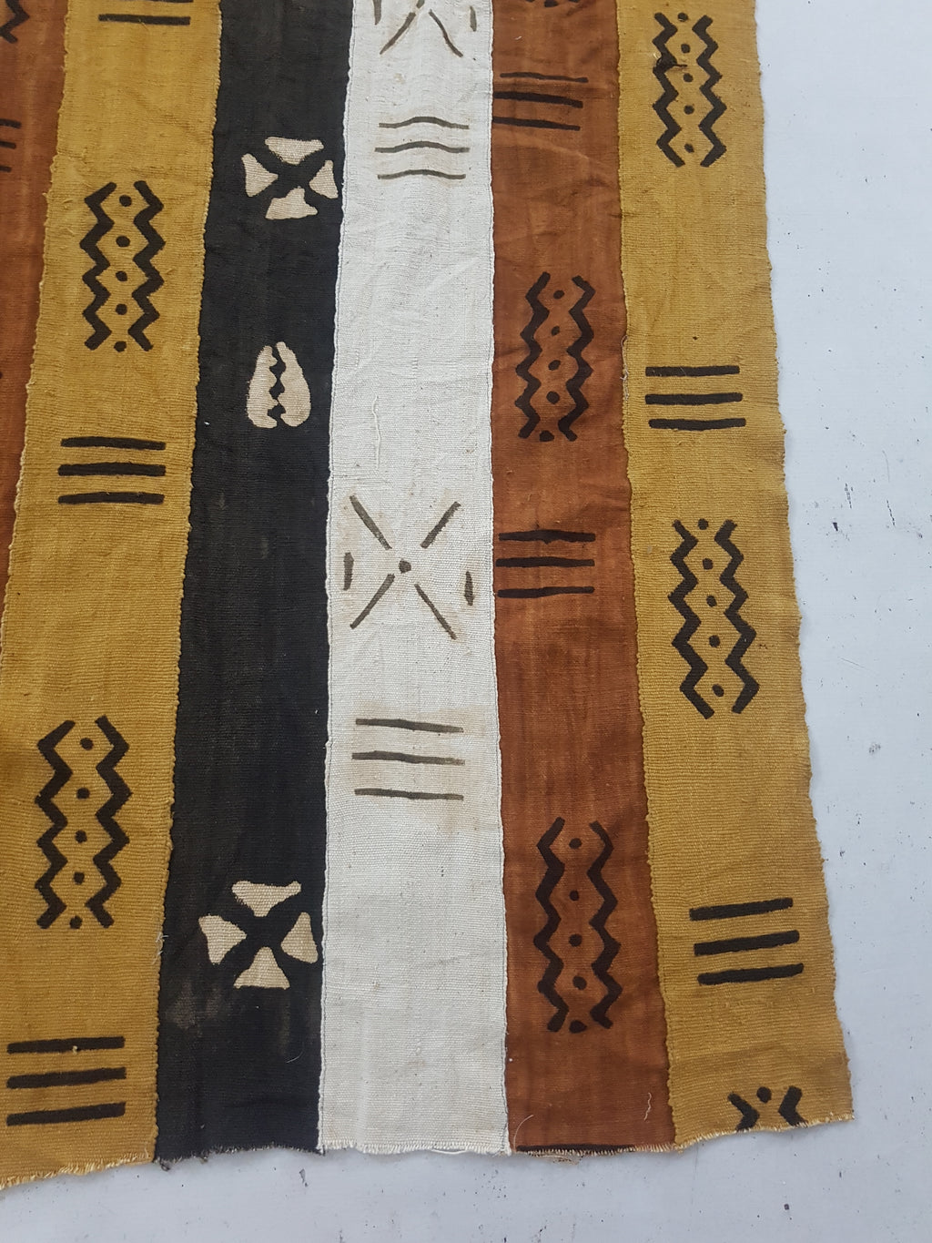 Vintage Traditional Handwoven African Mud Cloth Textile Throw 178x110cm