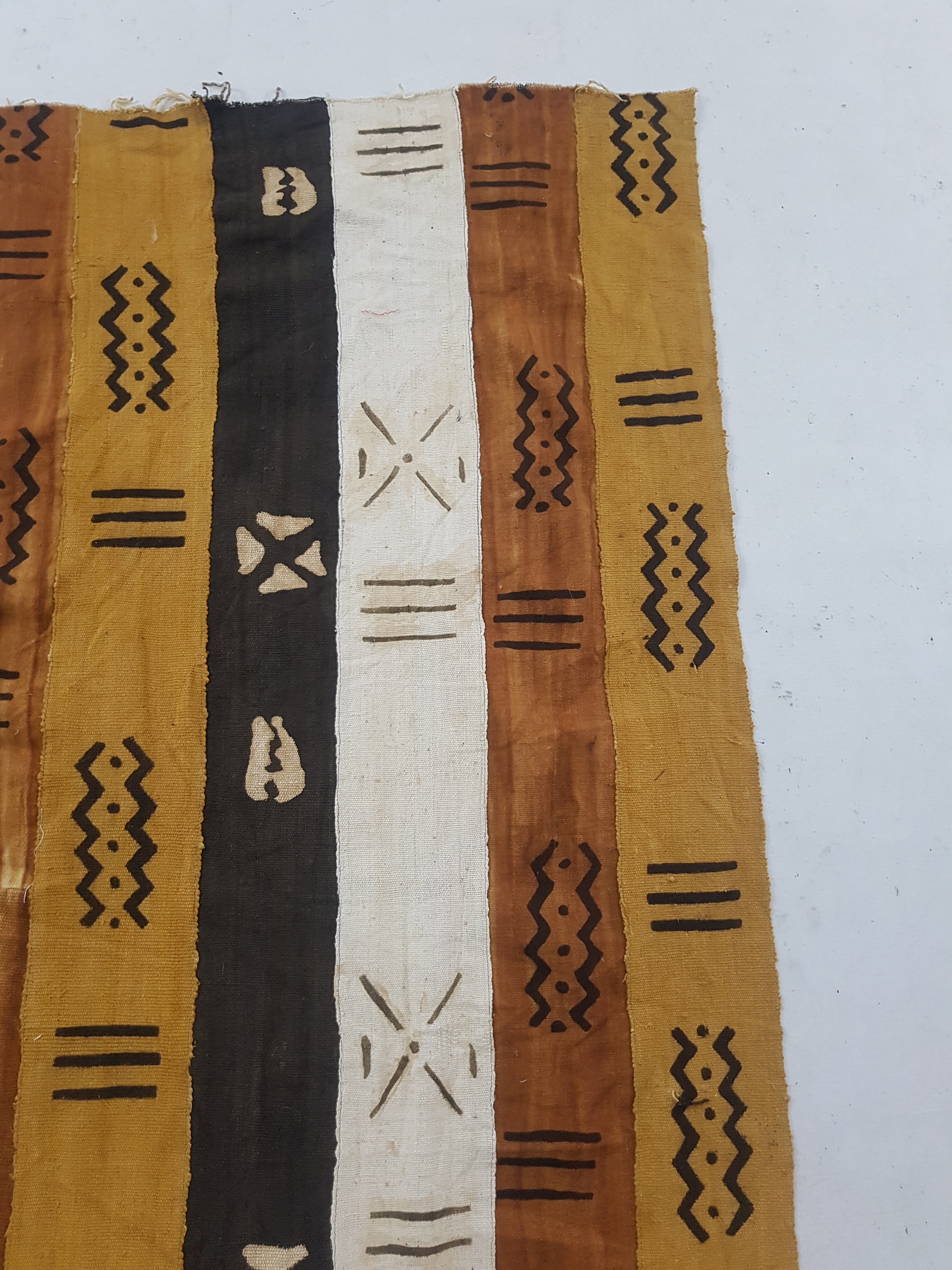 Vintage Traditional Handwoven African Mud Cloth Textile Throw 178x110cm