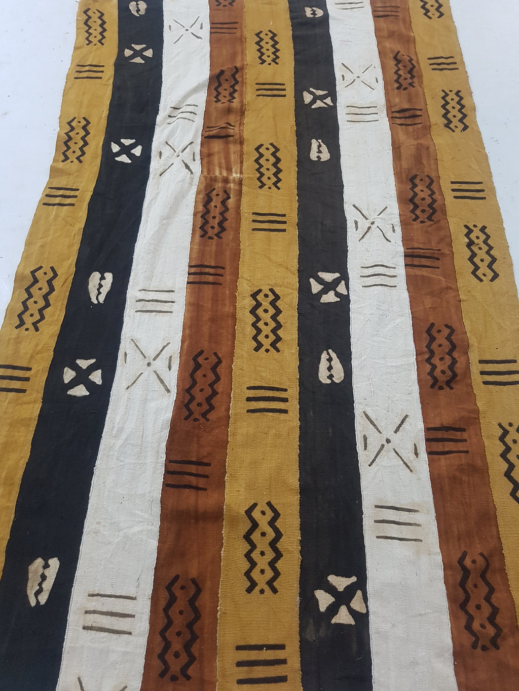 Vintage Traditional Handwoven African Mud Cloth Textile Throw 178x110cm