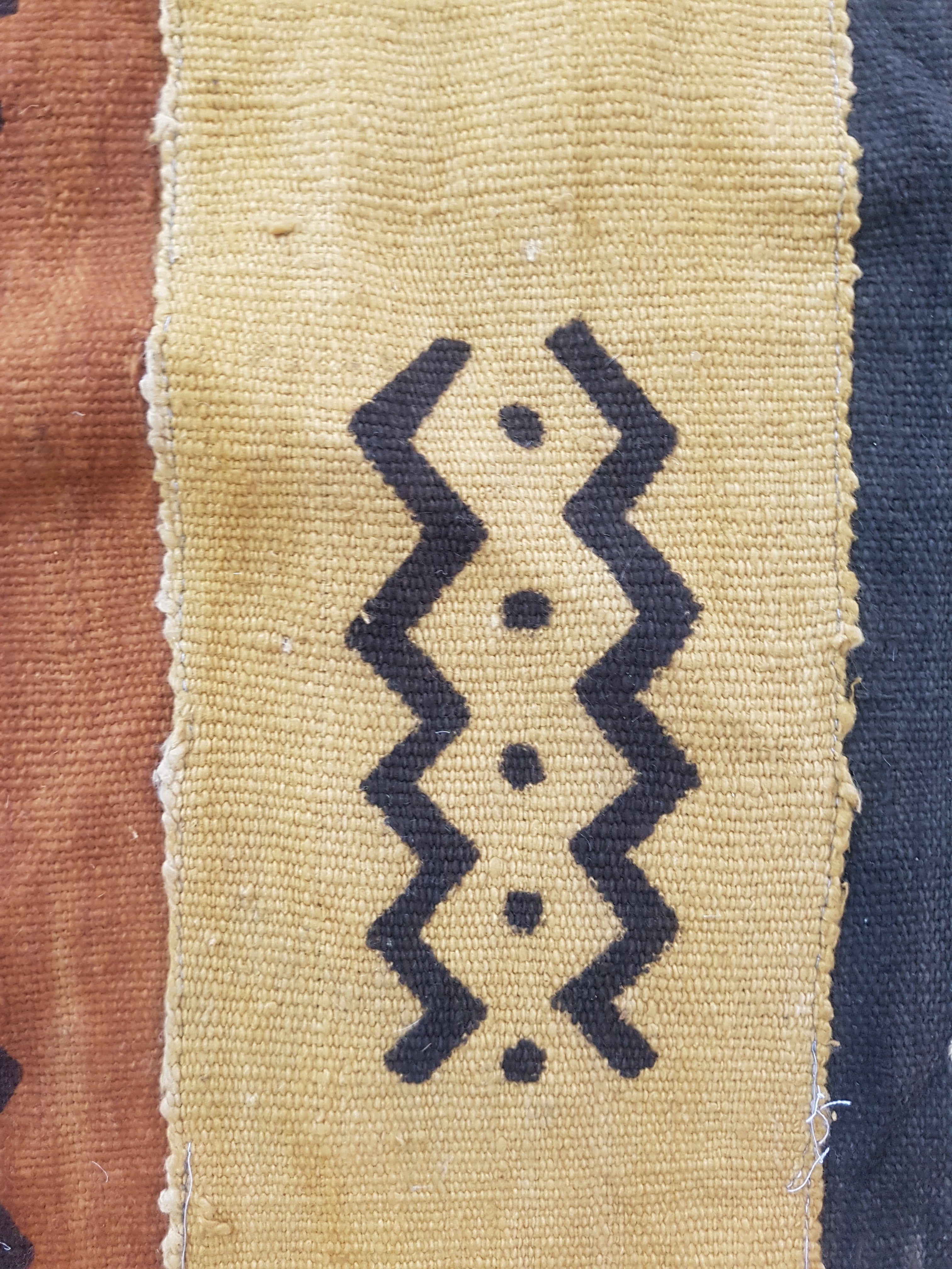 Vintage Traditional Handwoven African Mud Cloth Textile Throw 178x110cm