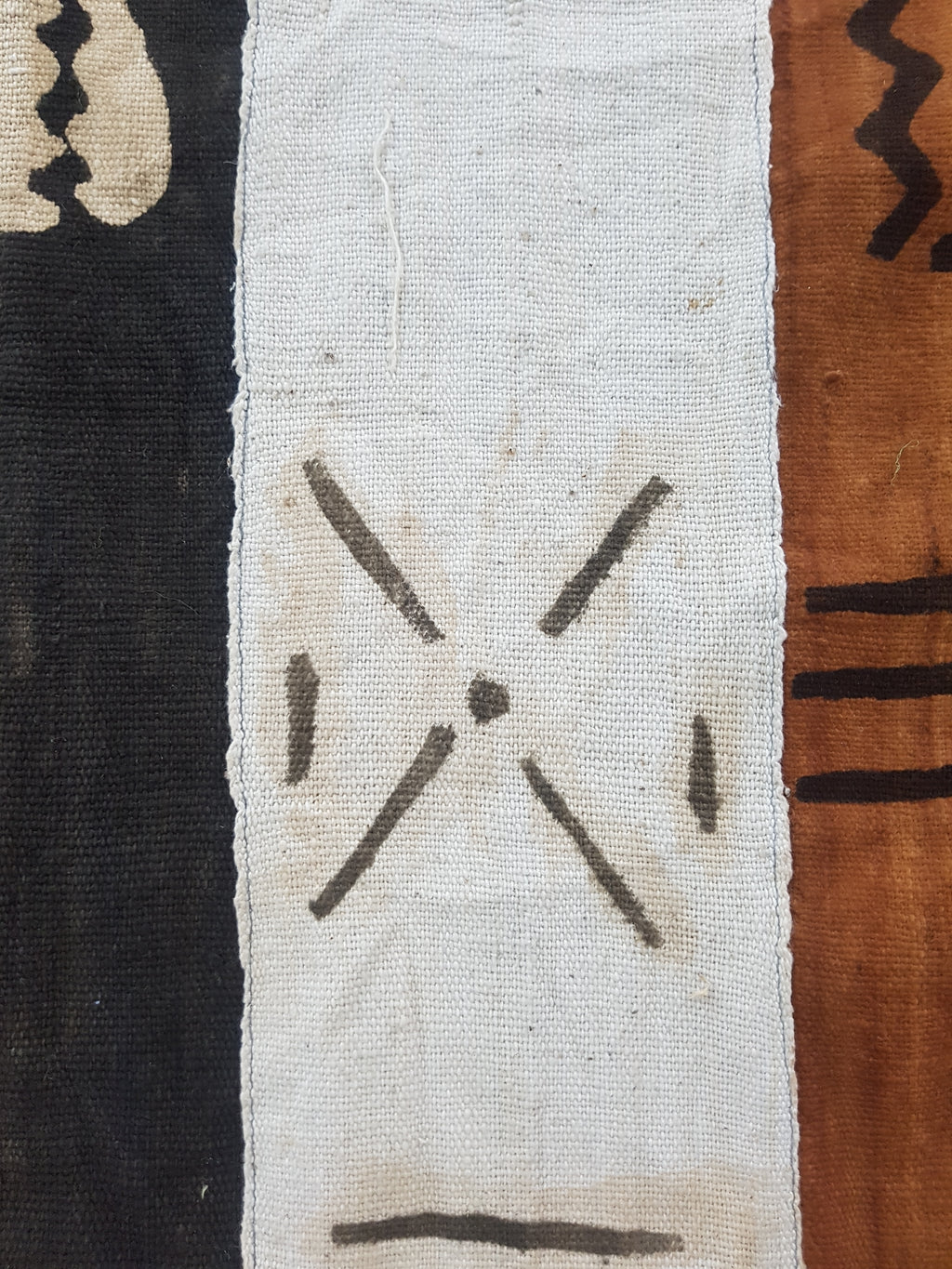 Vintage Traditional Handwoven African Mud Cloth Textile Throw 178x110cm