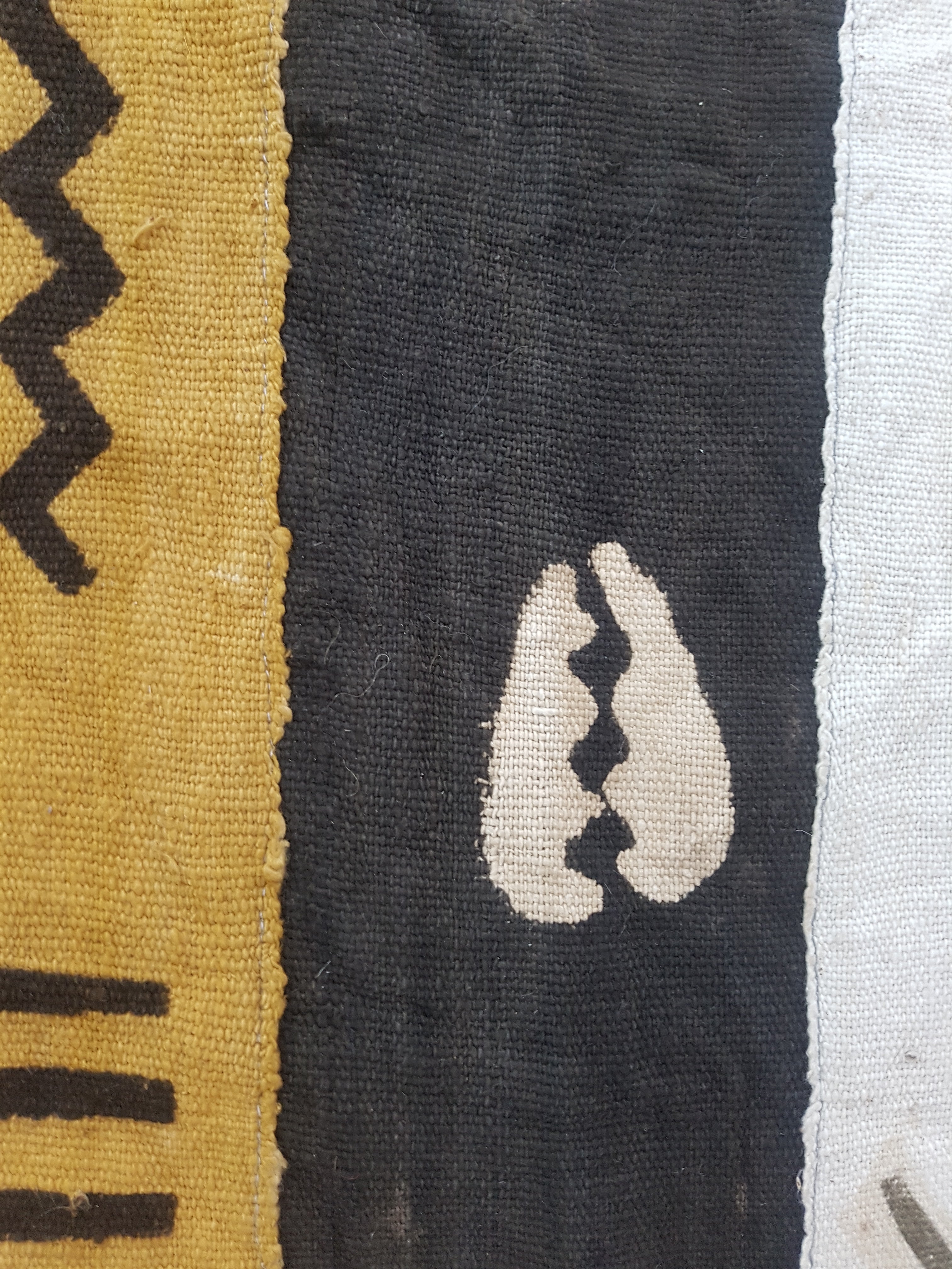 Vintage Traditional Handwoven African Mud Cloth Textile Throw 178x110cm