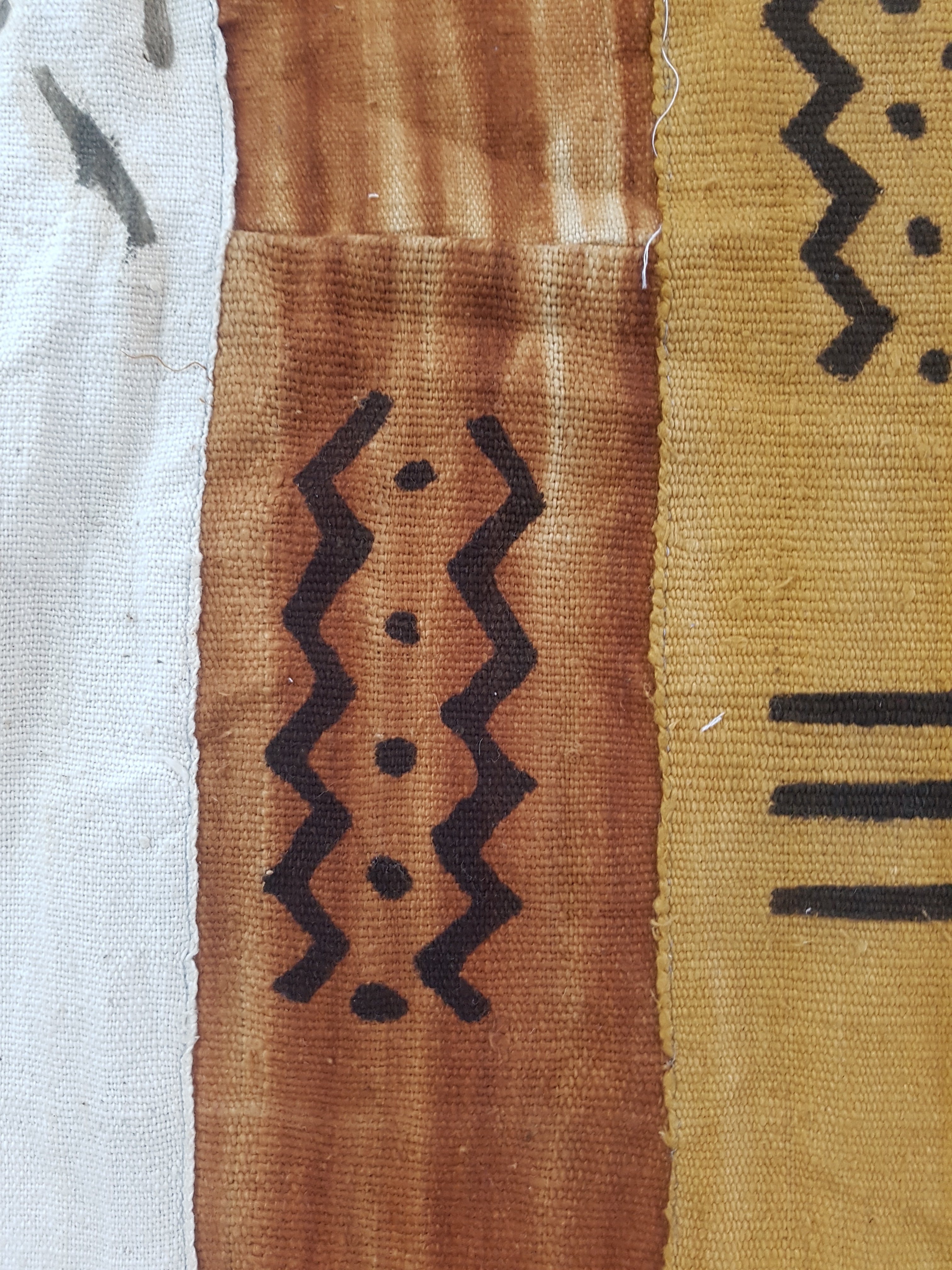 Vintage Traditional Handwoven African Mud Cloth Textile Throw 178x110cm