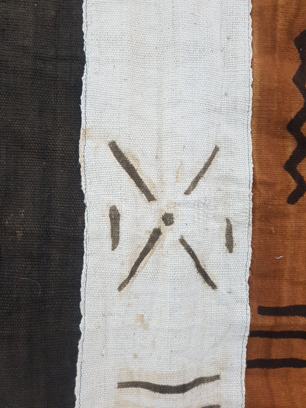 Vintage Traditional Handwoven African Mud Cloth Textile Throw 178x110cm