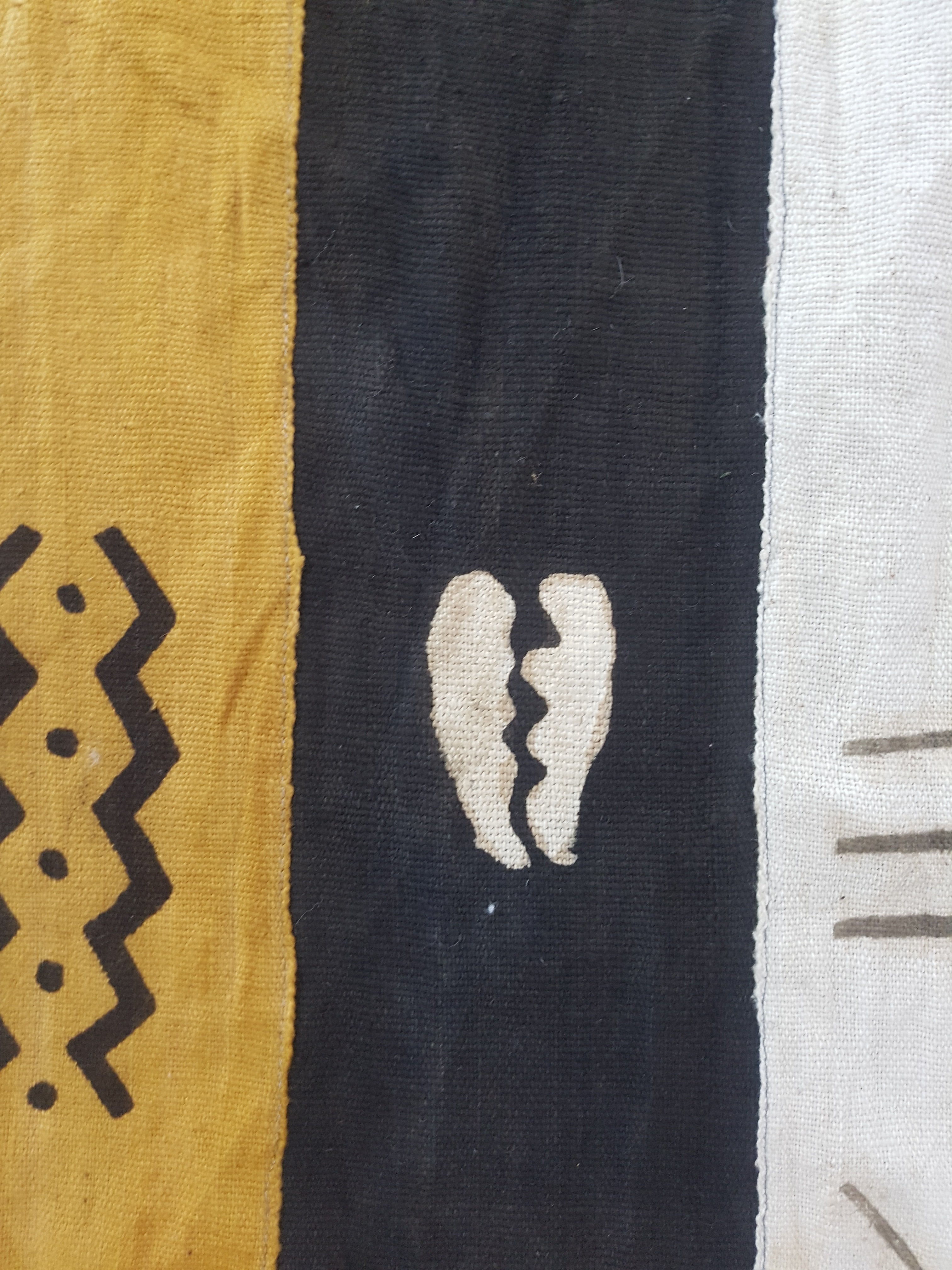 Vintage Traditional Handwoven African Mud Cloth Textile Throw 178x110cm