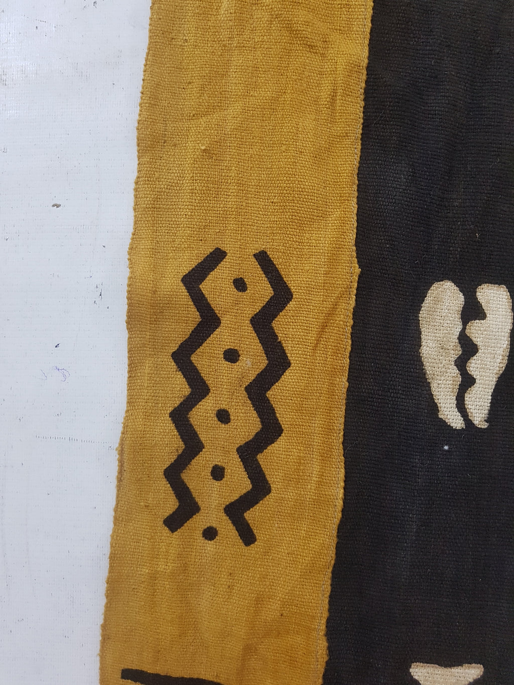 Vintage Traditional Handwoven African Mud Cloth Textile Throw 178x110cm