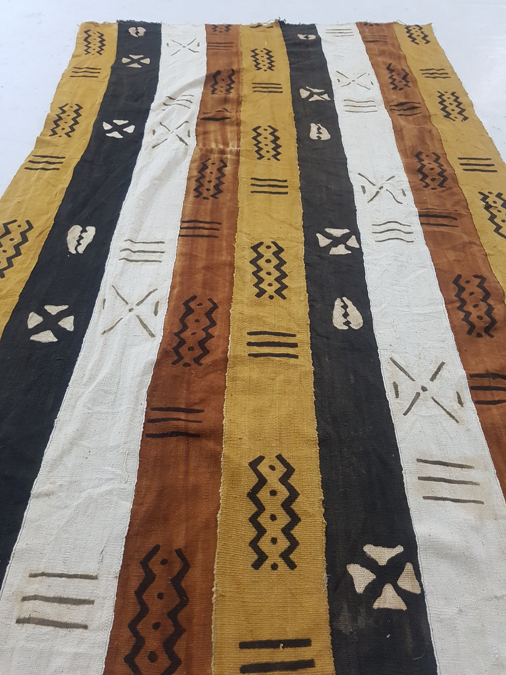 Vintage Traditional Handwoven African Mud Cloth Textile Throw 178x110cm