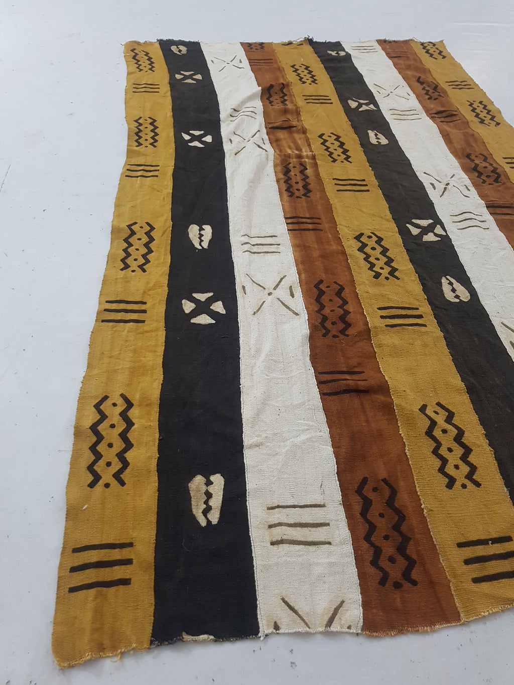 Vintage Traditional Handwoven African Mud Cloth Textile Throw 178x110cm
