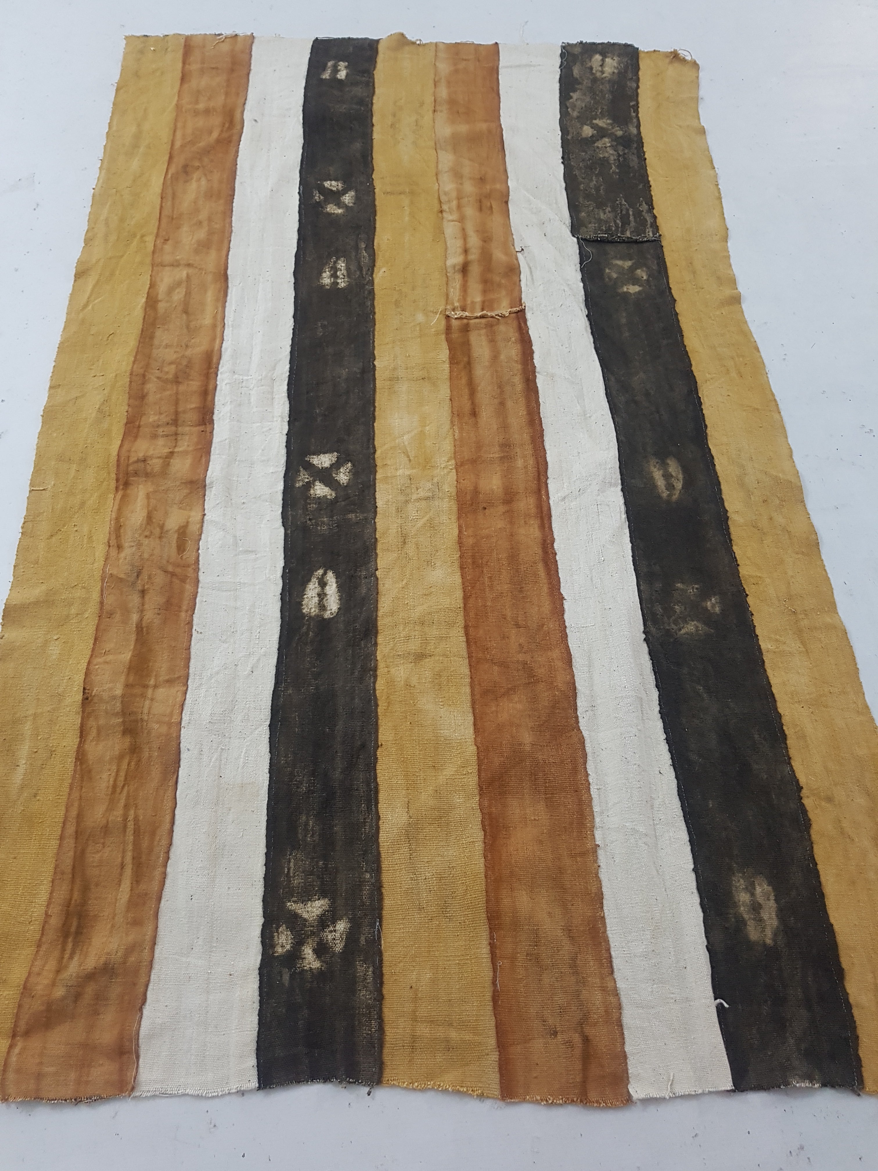 Vintage Traditional Handwoven African Mud Cloth Textile Throw 178x110cm