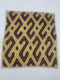 Vintage African Woven Kuba Shoowa Cloth Raffia Textile Panel 69x61cm