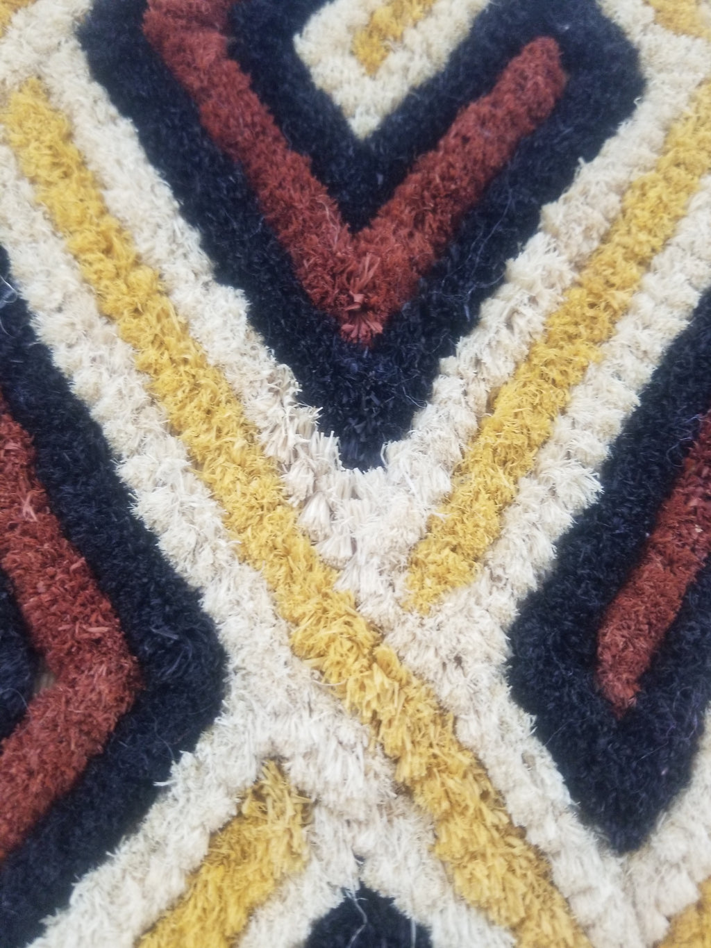 Vintage African Woven Kuba Shoowa Cloth Raffia Textile Panel 69x61cm