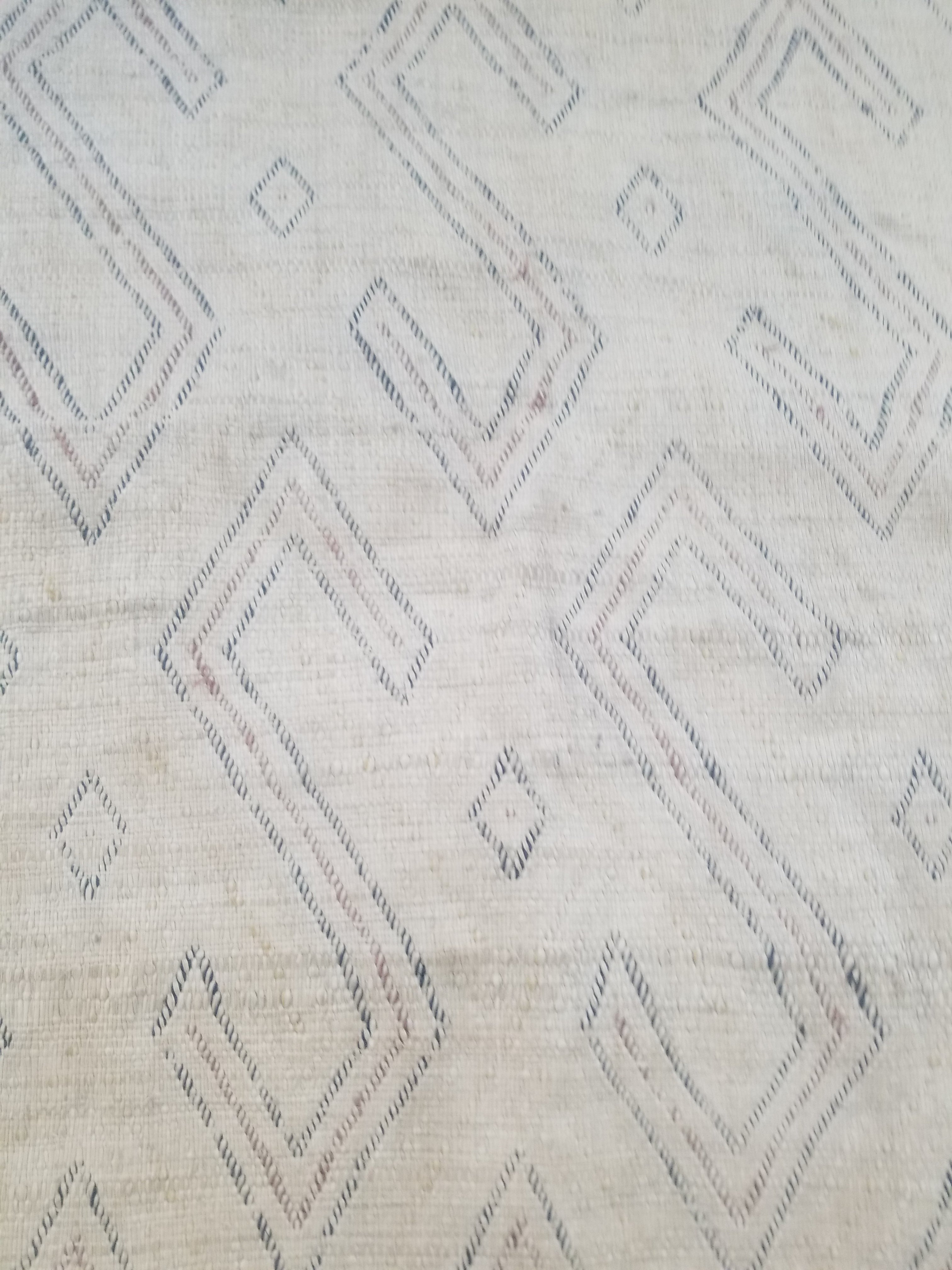 Vintage African Woven Kuba Shoowa Cloth Raffia Textile Panel 69x61cm
